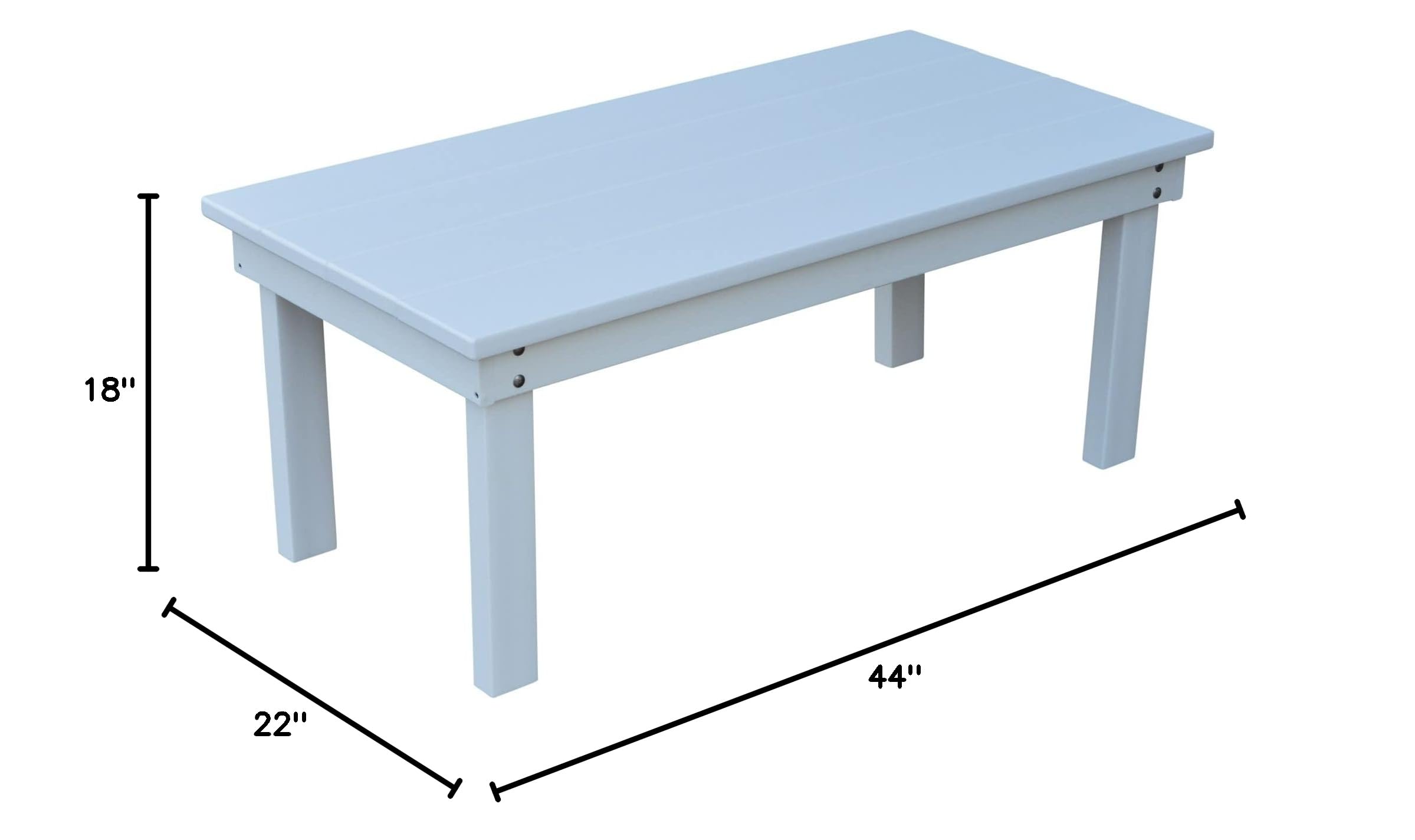 Furniture Barn USA Poly Hampton Coffee Table - White Modern Living Room Table | Perfect for Small Spaces, Apartments & Home Decor