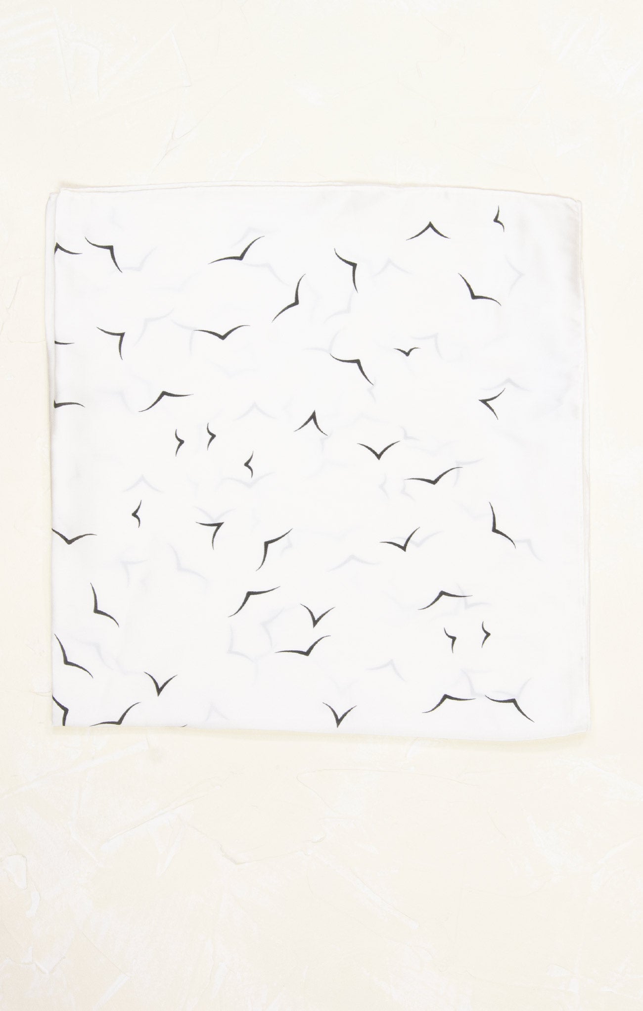Stylish Neutral Seagull Print Silk Square Bandana Scarf - Lightweight & Soft Fashion Accessory for Women & Men - Perfect for Headwear, Neckwear, Hair Ties & Boho Outfits