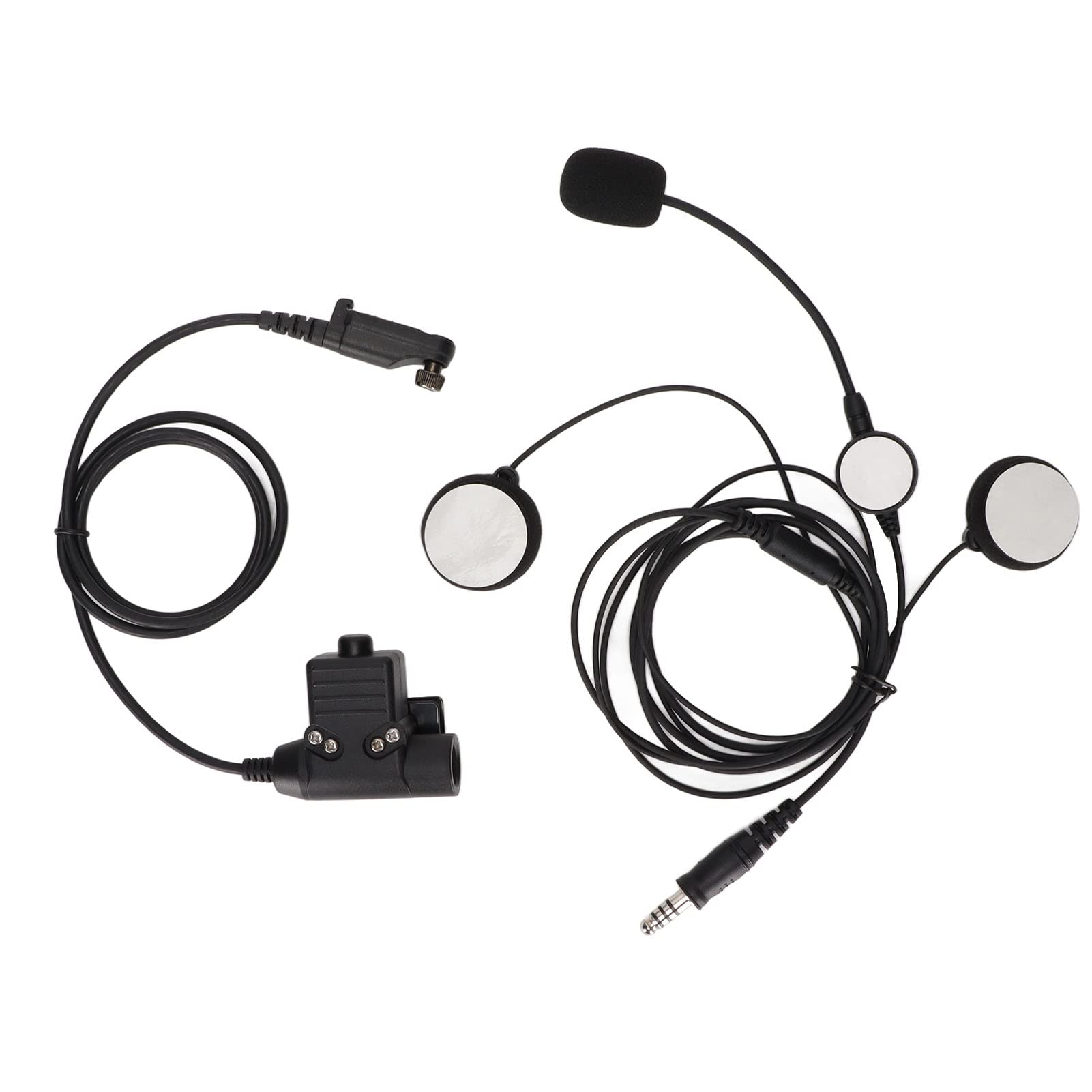 Motorcycle Headset Earpiece - Noise Cancelling Helmet Communication System with U94 PTT & 7.1mm Jack for Hytera PD600/PD602 - Perfect for Group Riding, Touring & Adventure Motorcycling