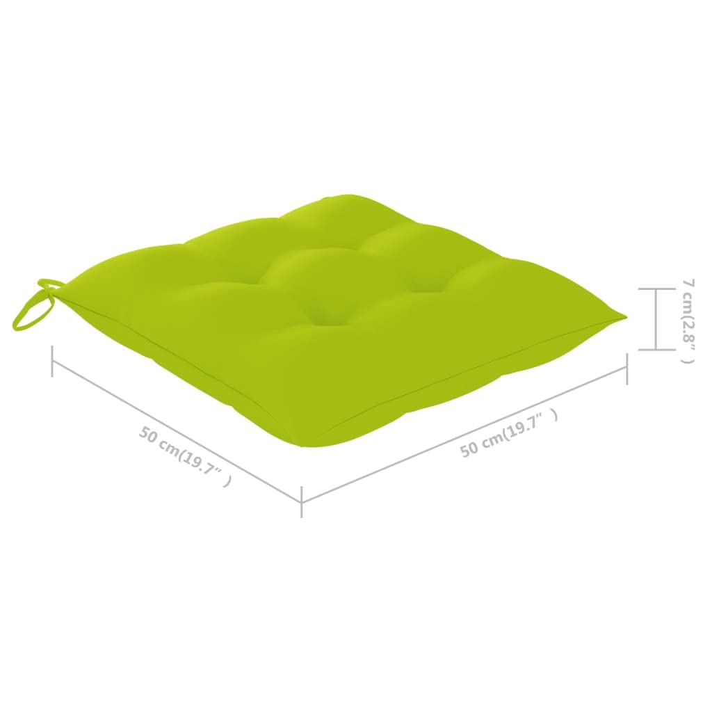 6-Piece Bright Green Outdoor Chair Cushions Set - 19.7
