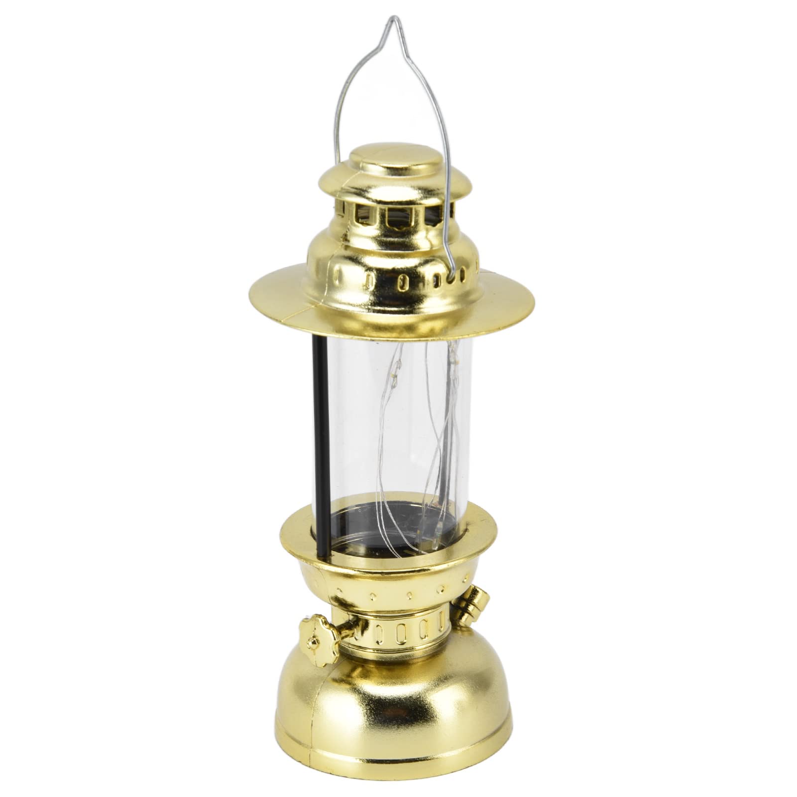 Vintage LED Wind Lantern - Gold Plastic Romantic Decorative Light for Home, Birthday Parties & Carnivals | Perfect for Outdoor Patio, Garden, Wedding Decor & Festive Events
