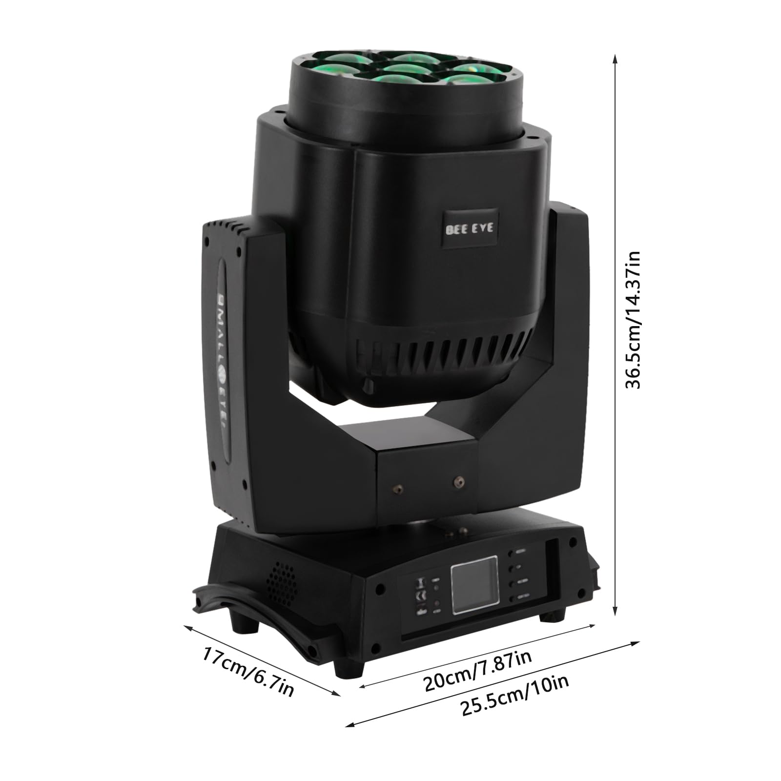 TBVECHI 7x15W LED Stage Moving Head Light - RGBW 4-in-1 Bee Eye DMX Moving Stage Lighting for DJ, Disco, Bar, Club & Home Party | Professional Stage Performance & Event Lighting Solution