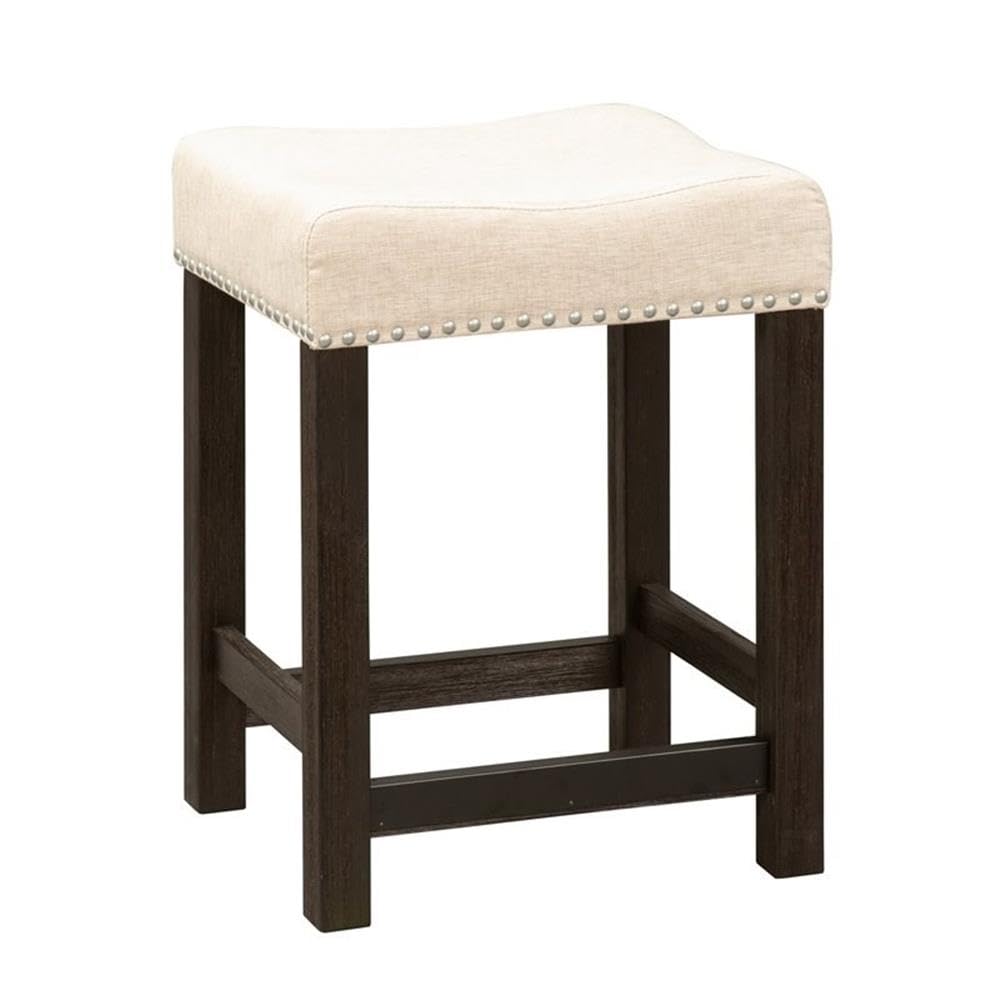 Liberty Furniture Heatherbrook Black Upholstered Console Stool - Entryway Bench, Hallway Seat & Accent Stool for Living Room Decor