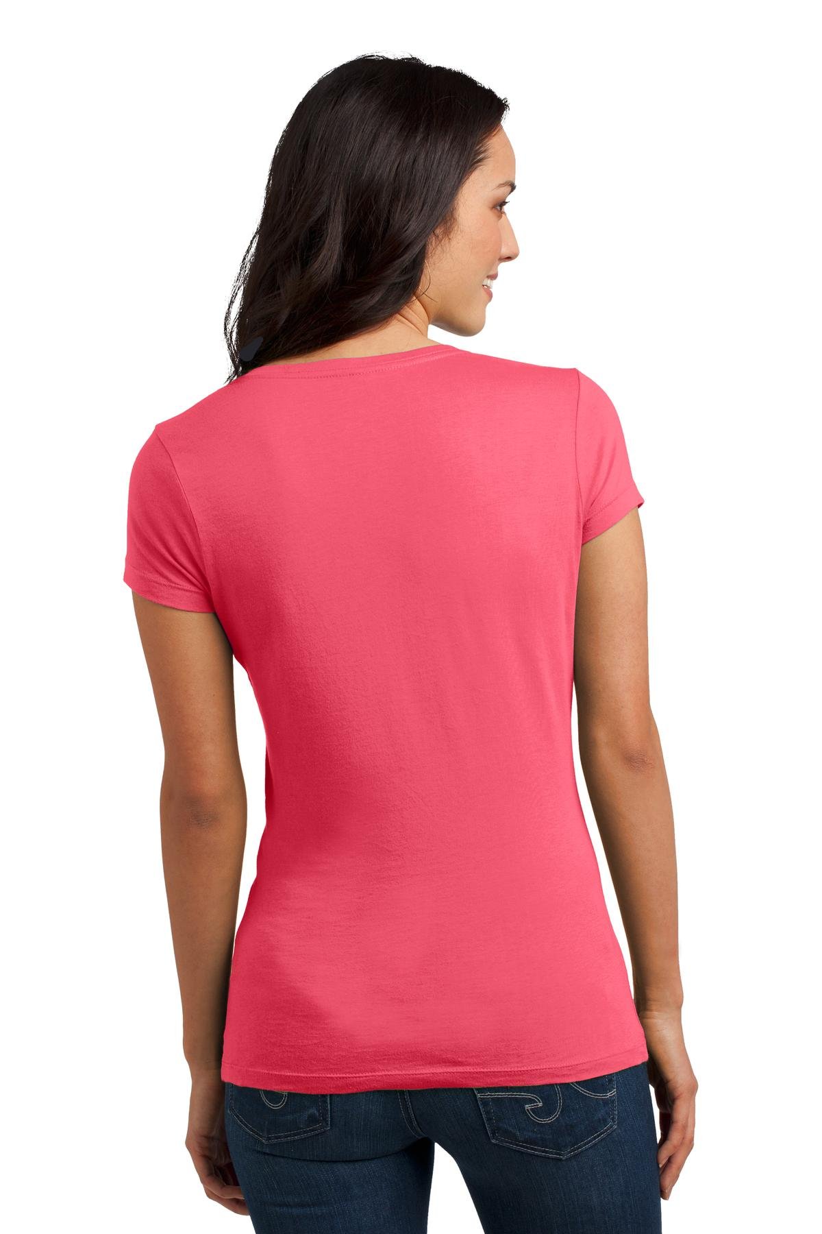 District Juniors Vintage Wash V-Neck Tee DT4501 - Soft Cotton Relaxed Fit T-Shirt for Women | Casual Everyday Wear, Layering, Street Style Outfits