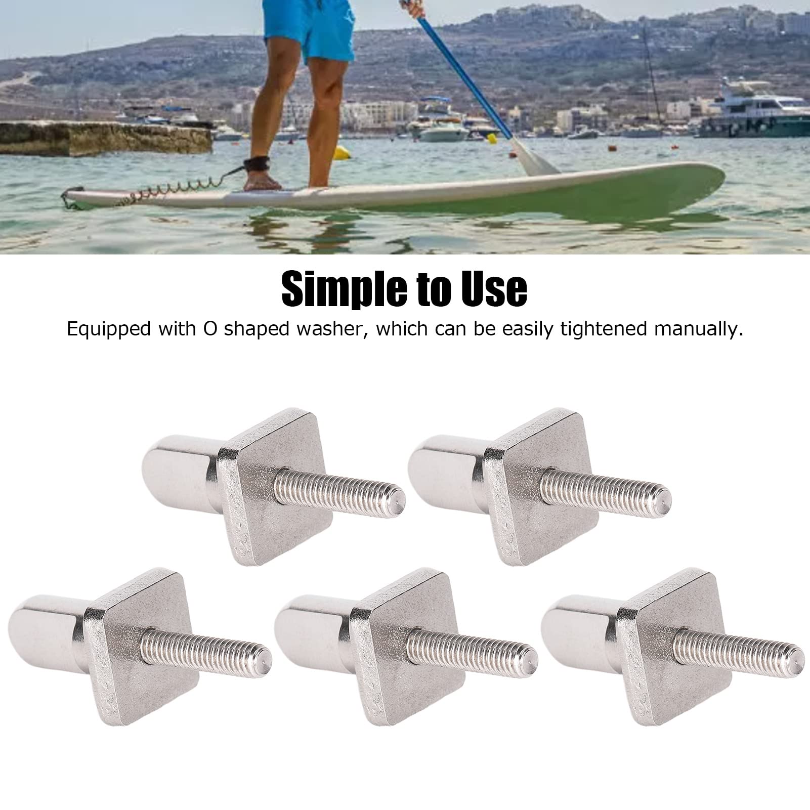 Stainless Steel Surfing Screws - Rustproof Fin Screws for Surfboard & Paddle Board | Portable Waterproof Screws for Surfing, SUP & Water Sports Accessories