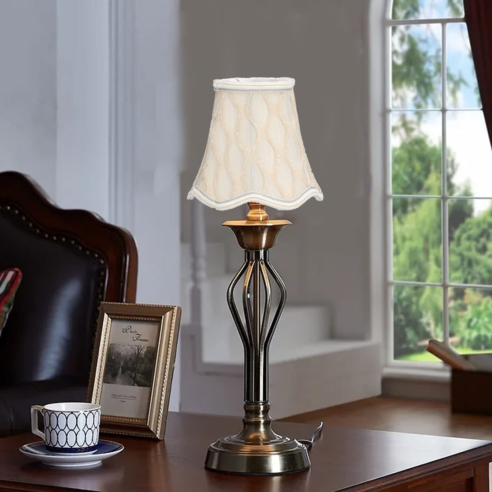 3Pcs Modern Clip-On E14 Lamp Shades - Fabric Table Lamp Shade Replacement for Home, Bedroom, Hall, Hotel & Studio - Perfect for Cozy Reading Nooks & Ambient Lighting