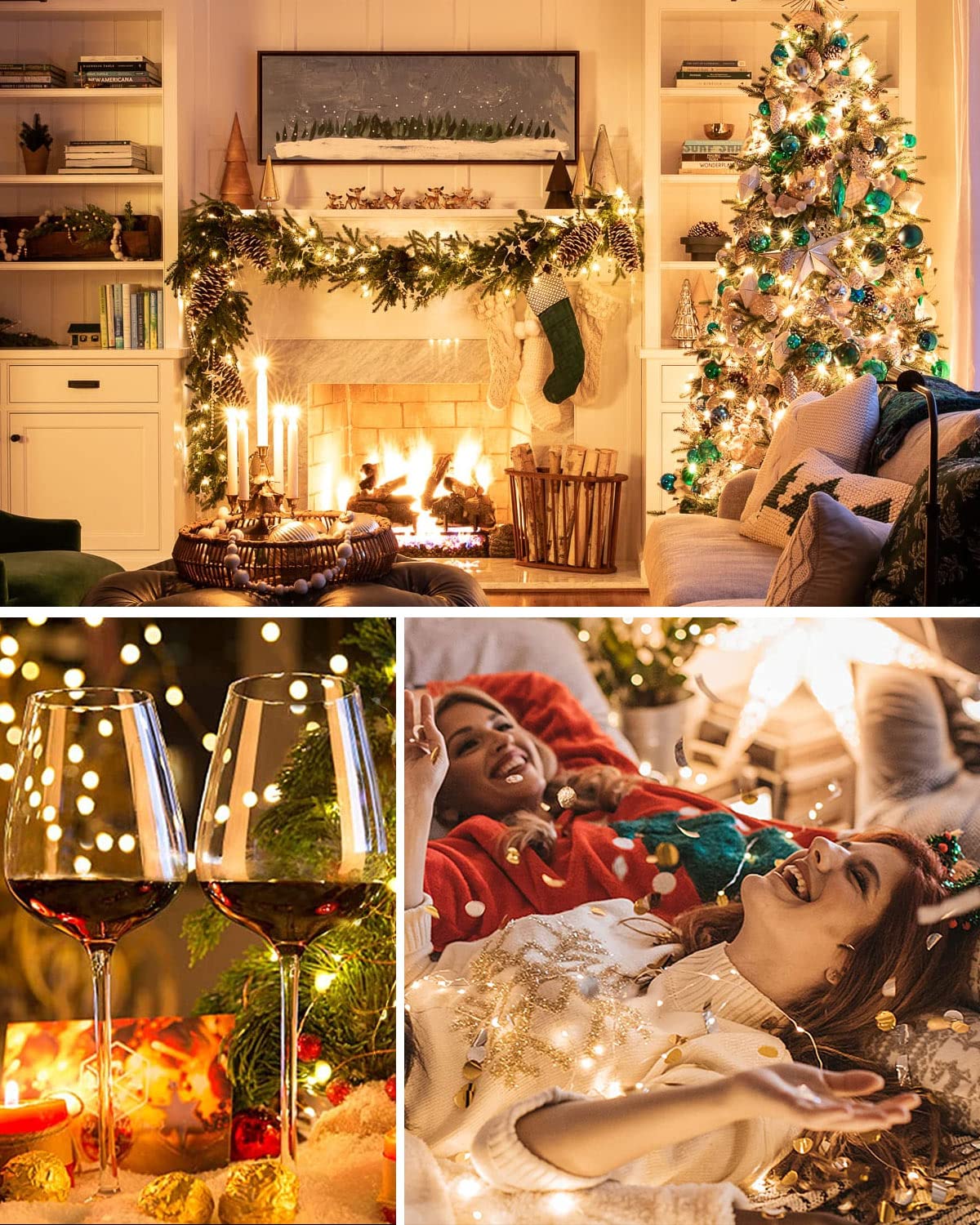 10 Pack Battery Fairy Lights 2.4M 24 LED Warm White String Lights - Waterproof Copper Wire LED Lights for Wedding, Party, Home Decor | Indoor & Outdoor Use - Perfect for Christmas, Valentine's Day & Garden Lighting
