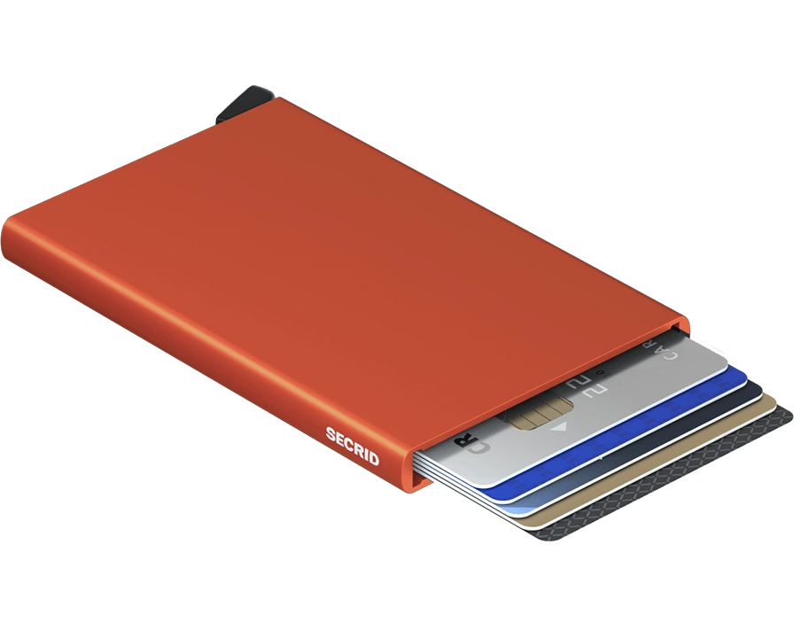 Premium Orange Card Protector - Durable Plastic Card Holder for Credit, ID, and Business Cards | Perfect for Travel, Office, and Everyday Use