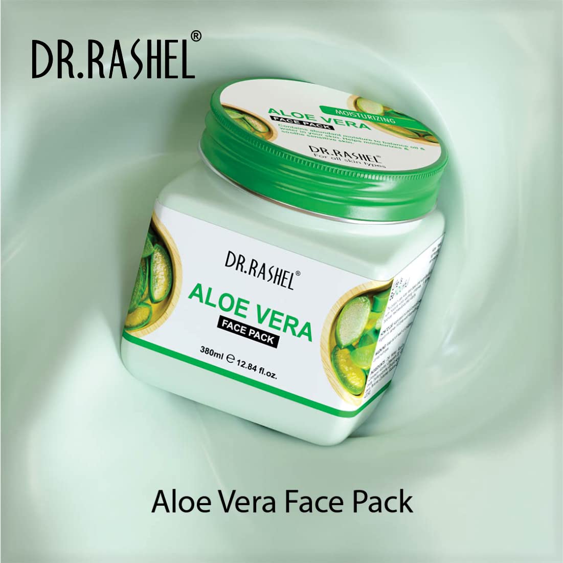 DR.RASHEL Aloe Vera Face Pack for Glowing Skin - Oil Control, Acne Treatment, Pimple Removal, Detan, Blemish & Pigmentation Reduction, Skin Brightening - Face & Body Cleanser (380ml) - Perfect for Daily Skincare Routine, Spa Days & Post-Sun Care