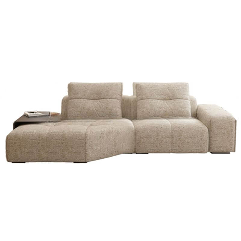 L-Shaped Sectional Sofa with Chaise Lounge for 2 People - Sturdy Hidden Support Frame - Perfect for Small Living Rooms, Apartments & Home Theater Seating