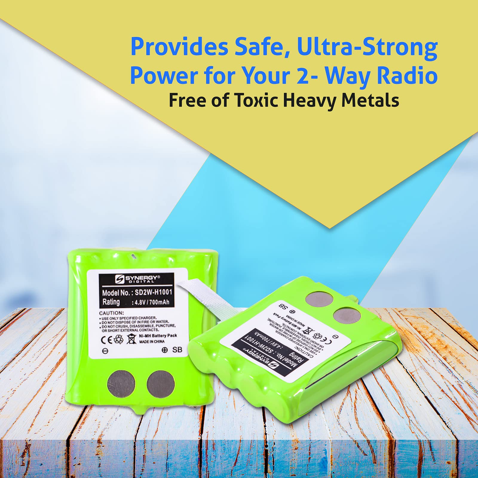Synergy Digital 2-Way Radio Battery for Motorola TalkAbout SX700R - 4.8V 700mAh NiMH Replacement Battery (Compatible with Motorola M370H1A) - Perfect for Outdoor Adventures, Camping, Hiking & Emergency Communication