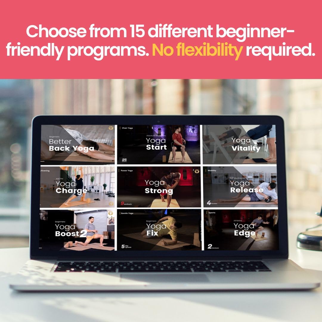 Yoga for Beginners - 12-Month All-Access Gift Card to Unlimited Online Yoga Classes | Perfect Fitness Gift for Men, Women, Parents | Ideal for Home Workouts, Stress Relief & Wellness Journey