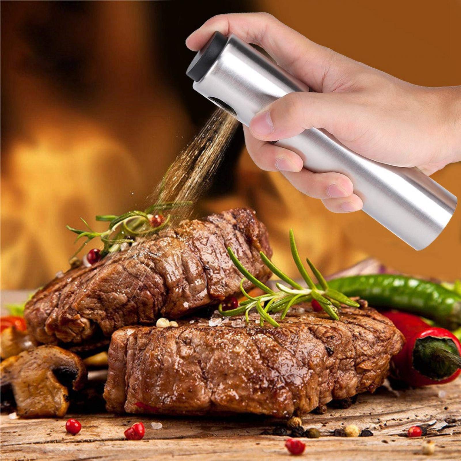 Premium Stainless Steel Olive Oil Sprayer Bottle - Kitchen Oil Dispenser for Cooking, Baking, Roasting & Sautéing | Perfect for Salad Dressing, Grilling & Healthy Meal Prep