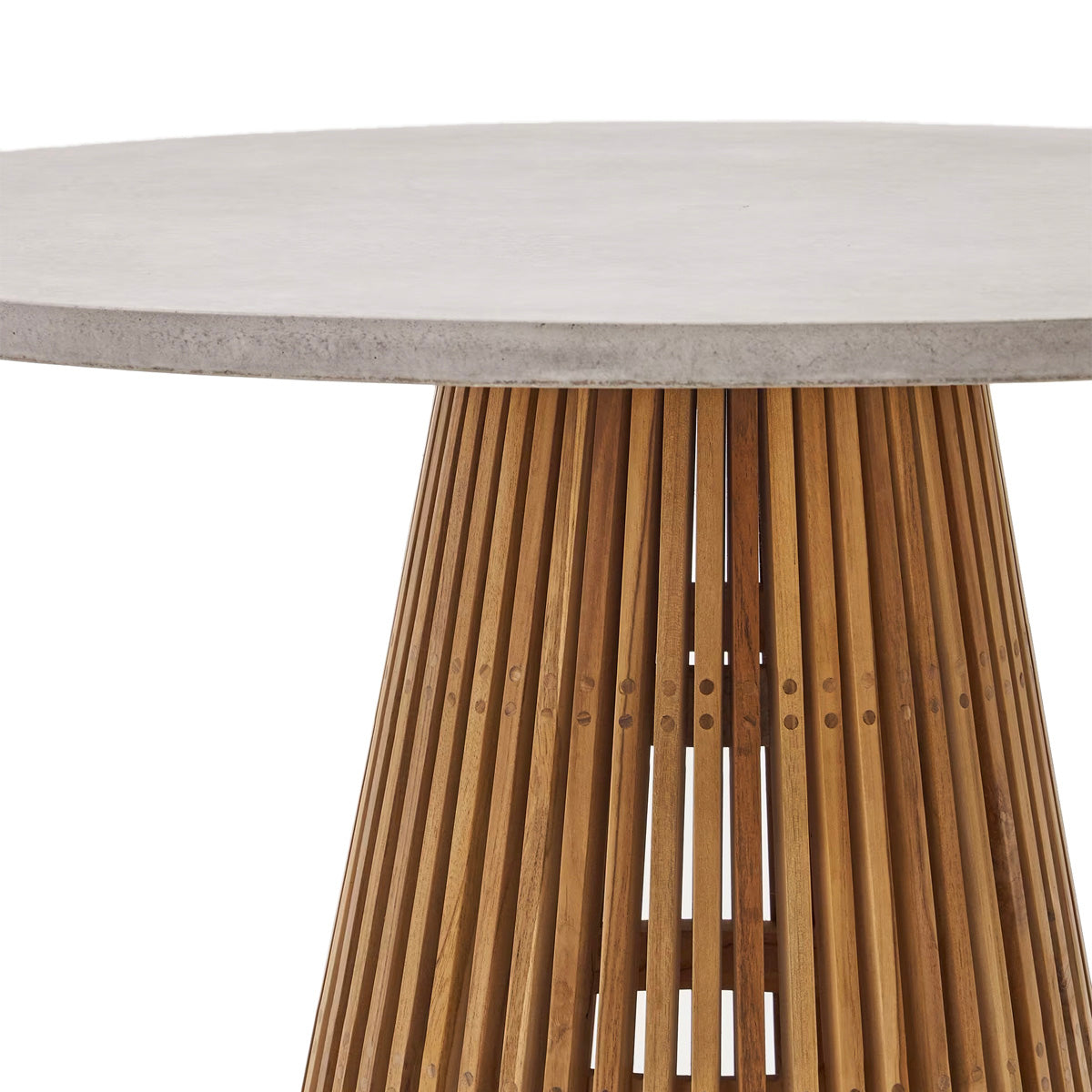 Alcaufar 48 Inch Outdoor Round Table - Weatherproof Patio Dining Table for Garden, Backyard, Poolside - Perfect for Outdoor Entertaining & Family Gatherings