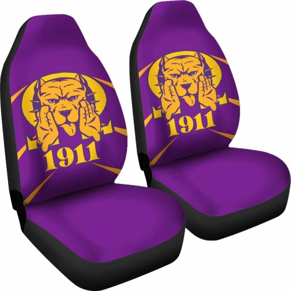 Premium African Print Car Seat Covers - Omega Psi Phi Fraternity Design (105905) - Stylish & Durable Protection for Cars, SUVs & Trucks - Perfect for Fraternity Events, Road Trips & Daily Commutes