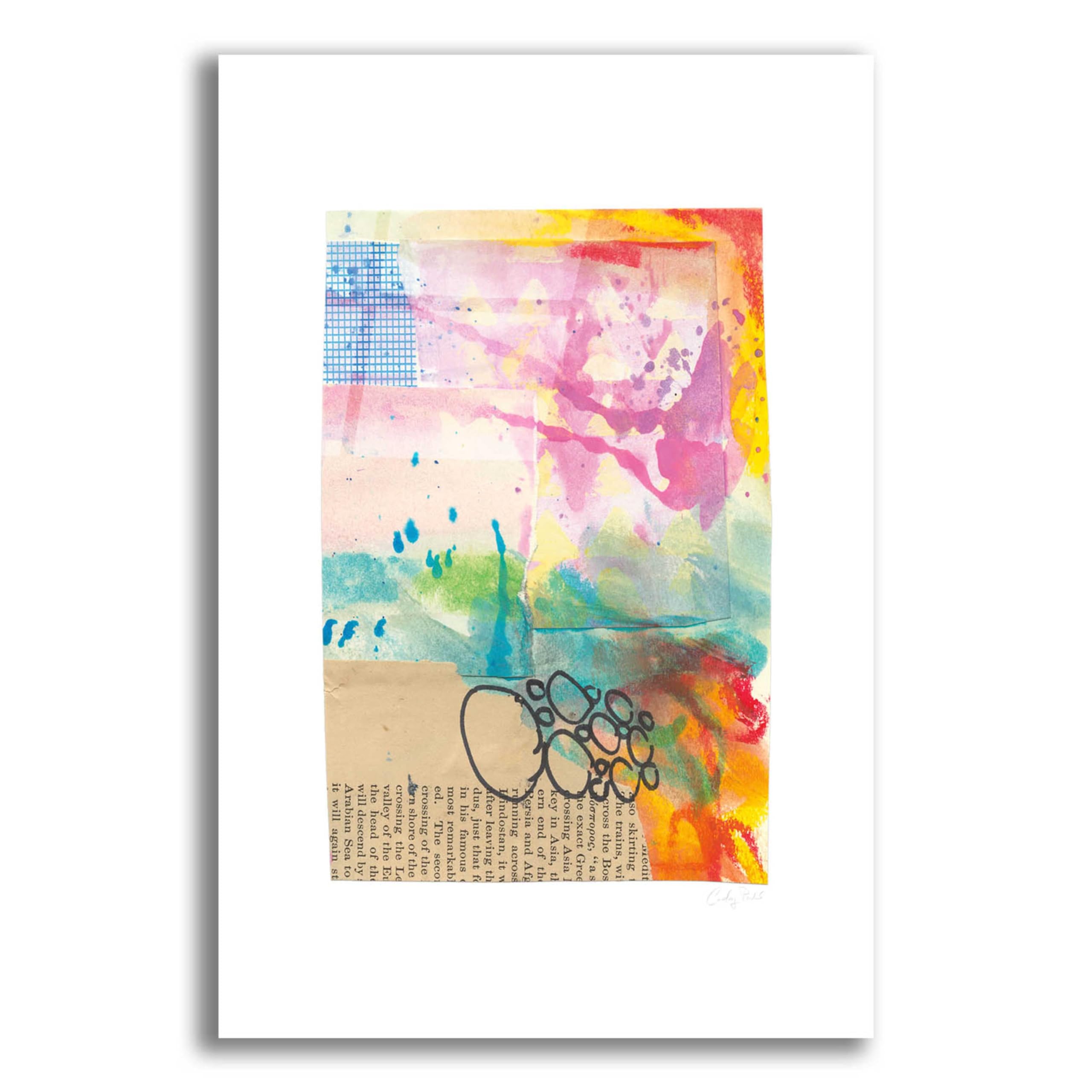Color Layers I by Courtney Prahl - 16x24 Inch Modern Acrylic Glass Wall Art Painting, Abstract Home Decor for Living Room, Bedroom & Office