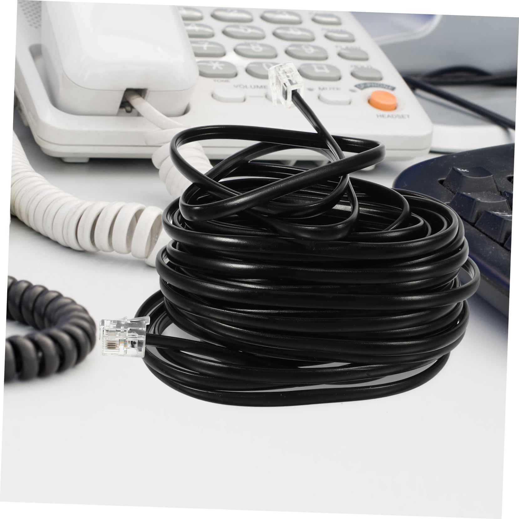 DOITOOL Landline Phone Jumper Cord - High-Quality Copper Telephone Wire for Home & Office Connectivity, Durable Phone Cable for Reliable Communication