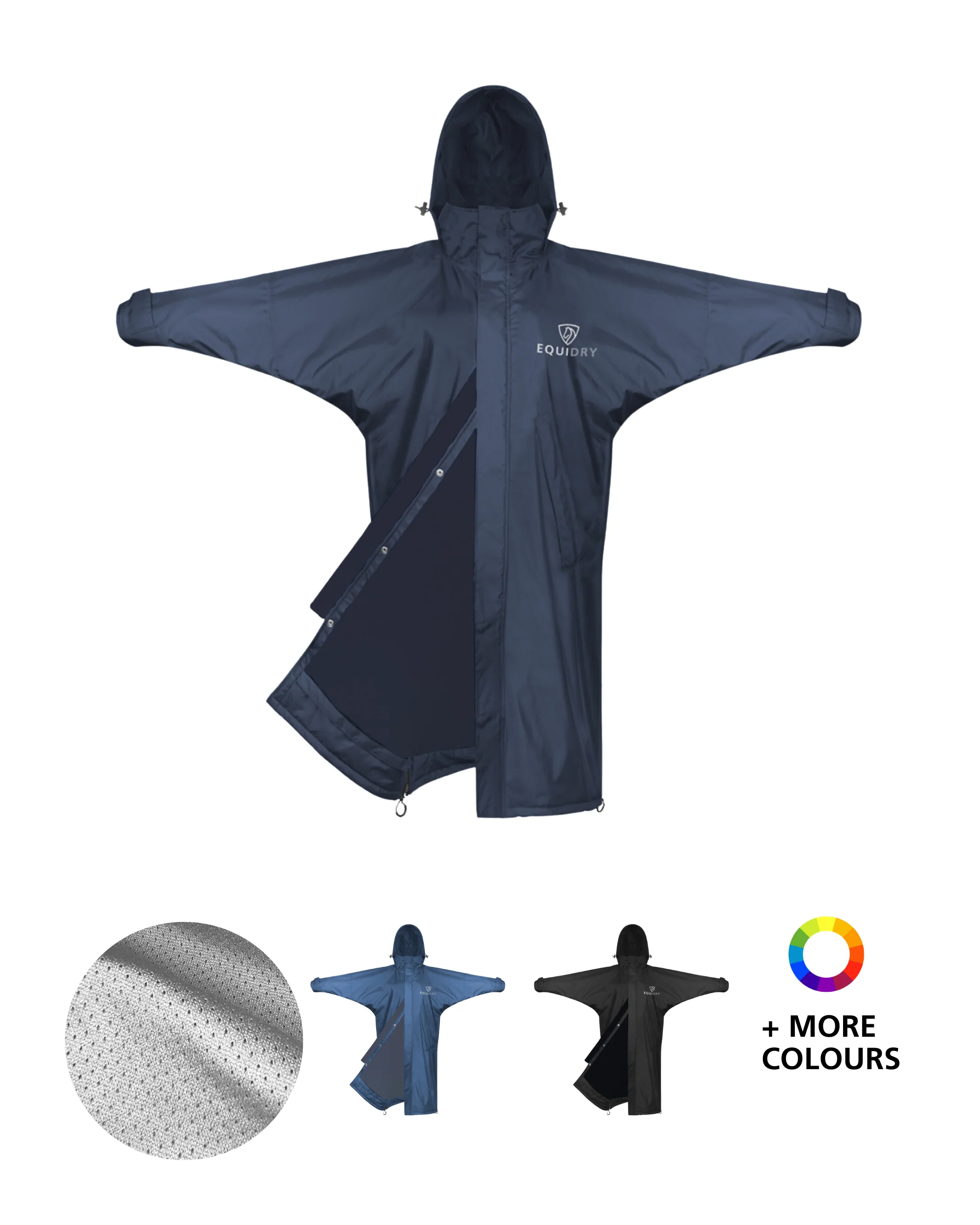 Evolution EQUIMAC Mesh Lining & Stowaway Hood - Lightweight Equestrian Riding Jacket with Breathable Mesh for Horseback Riding, Training & Outdoor Activities
