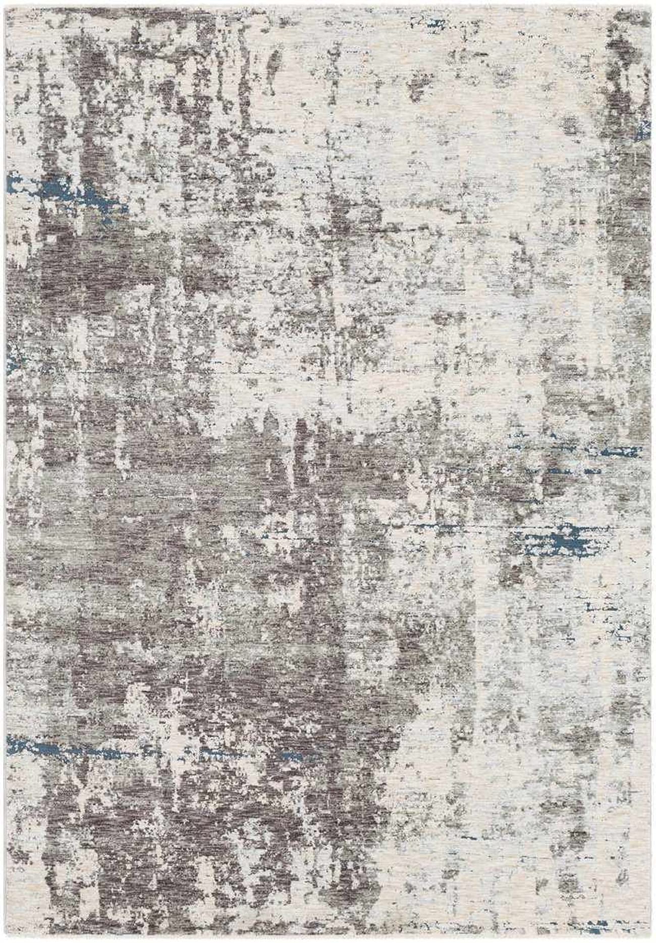Mark&Day Modern Medium Gray Marble Area Rug 8x10 - Soft Non-Slip Living Room Rug, Bedroom Carpet, Kitchen Floor Mat in Grey Black White (7'10