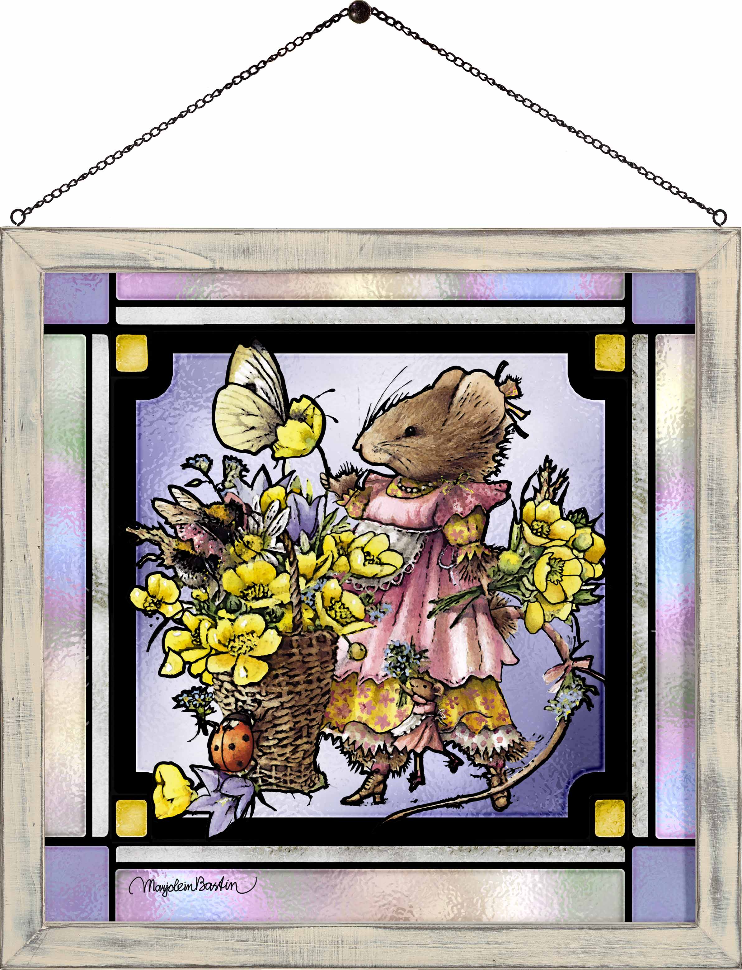 Stunning Flutter, Buzz & Bloom Stained Glass Art - Handcrafted Home Decor for Windows, Gifts & Wedding Decorations