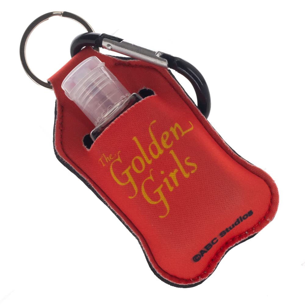 Golden Girls Blanche Keychain with Hand Sanitizer Holder - Cute TV Show Merchandise for Purse, Backpack & Gift Giving