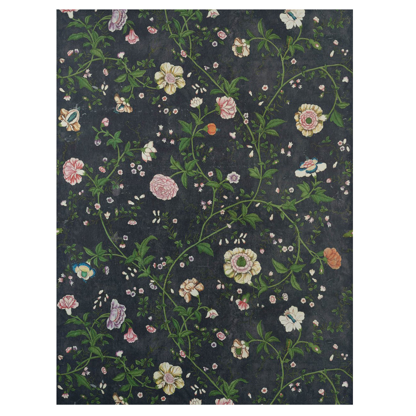 Chinese Folding Screen Iris in Prairie Black - Handmade Room Divider for Home Decor, Office Privacy & Asian-Inspired Interior Design