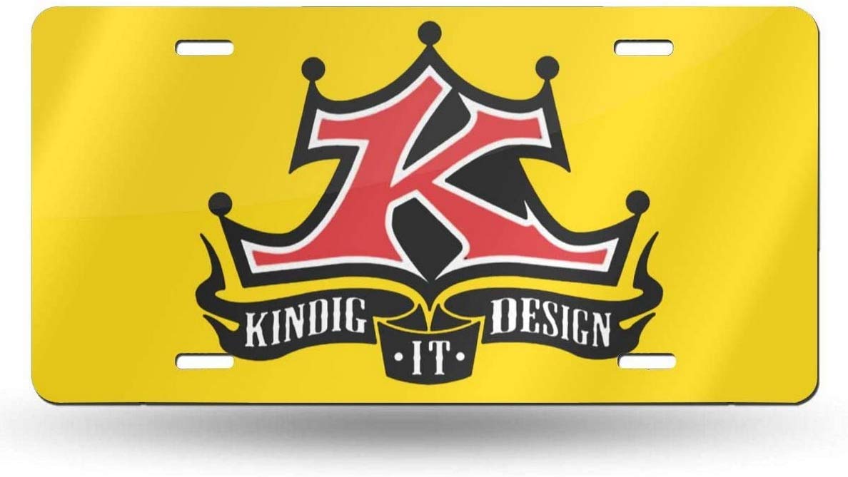 Kindig It Aluminum Novelty License Plate - Rustproof, Rattleproof & Weatherproof 6x12 Inch Vanity Car Tag with 4 Holes | Perfect for Customizing Cars, Trucks, Motorcycles & Garage Decor