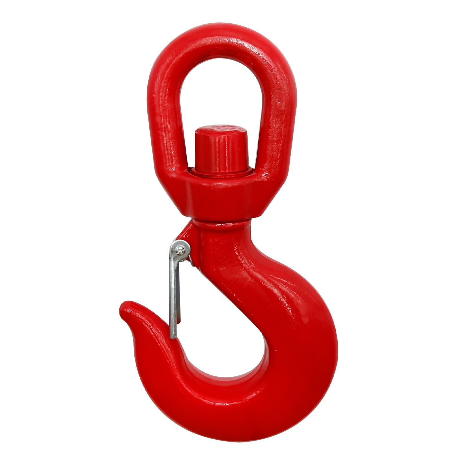 11T Heavy Duty Steel Swivel Hook with Safety Latch - Self Locking Crane Hook for Hoisting, Rigging & Lifting - Perfect for Construction, Warehouse & Industrial Material Handling