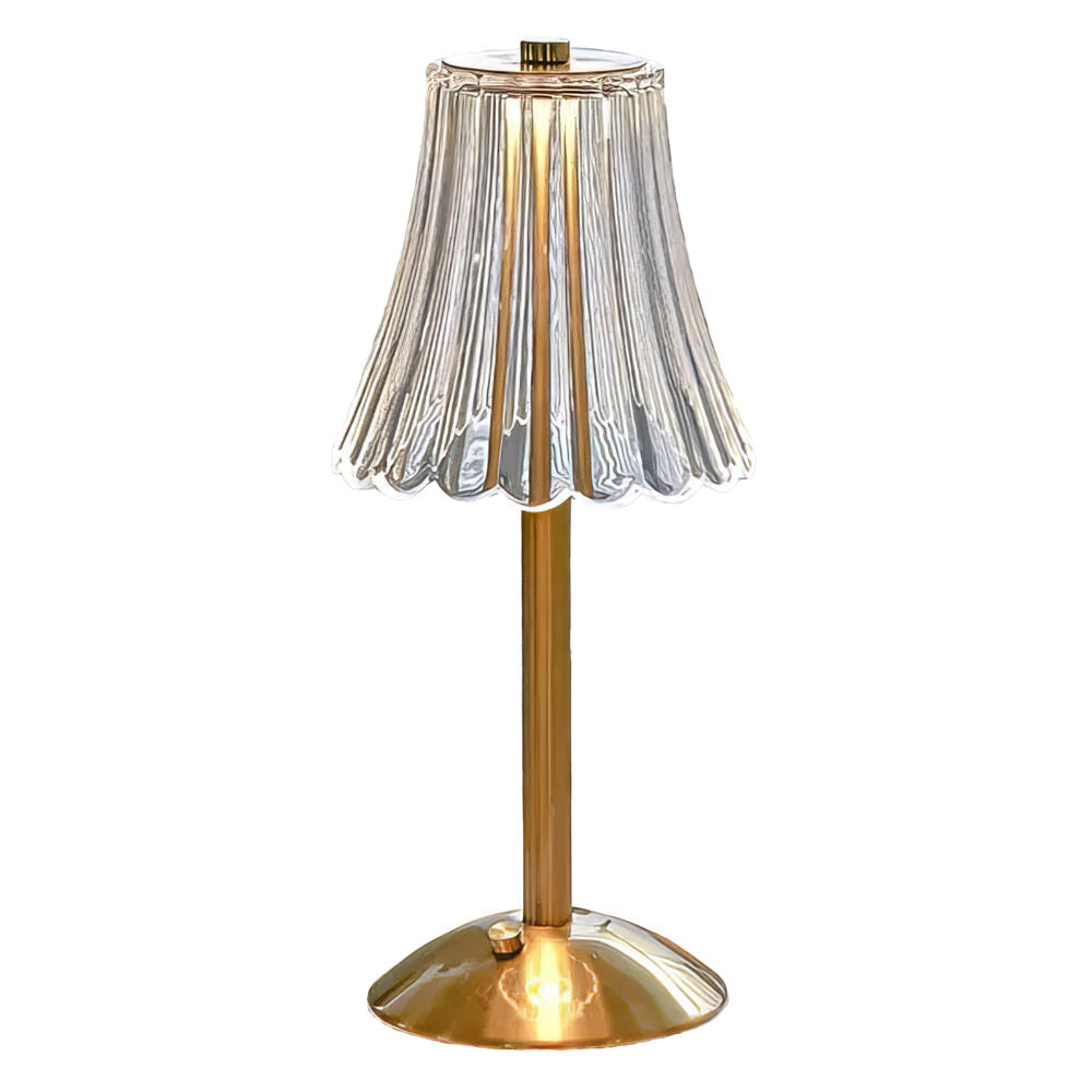 Vintage Coquette Brass Mini Table Lamp - Elegant Desk Light for Bedroom, Living Room & Office Decor