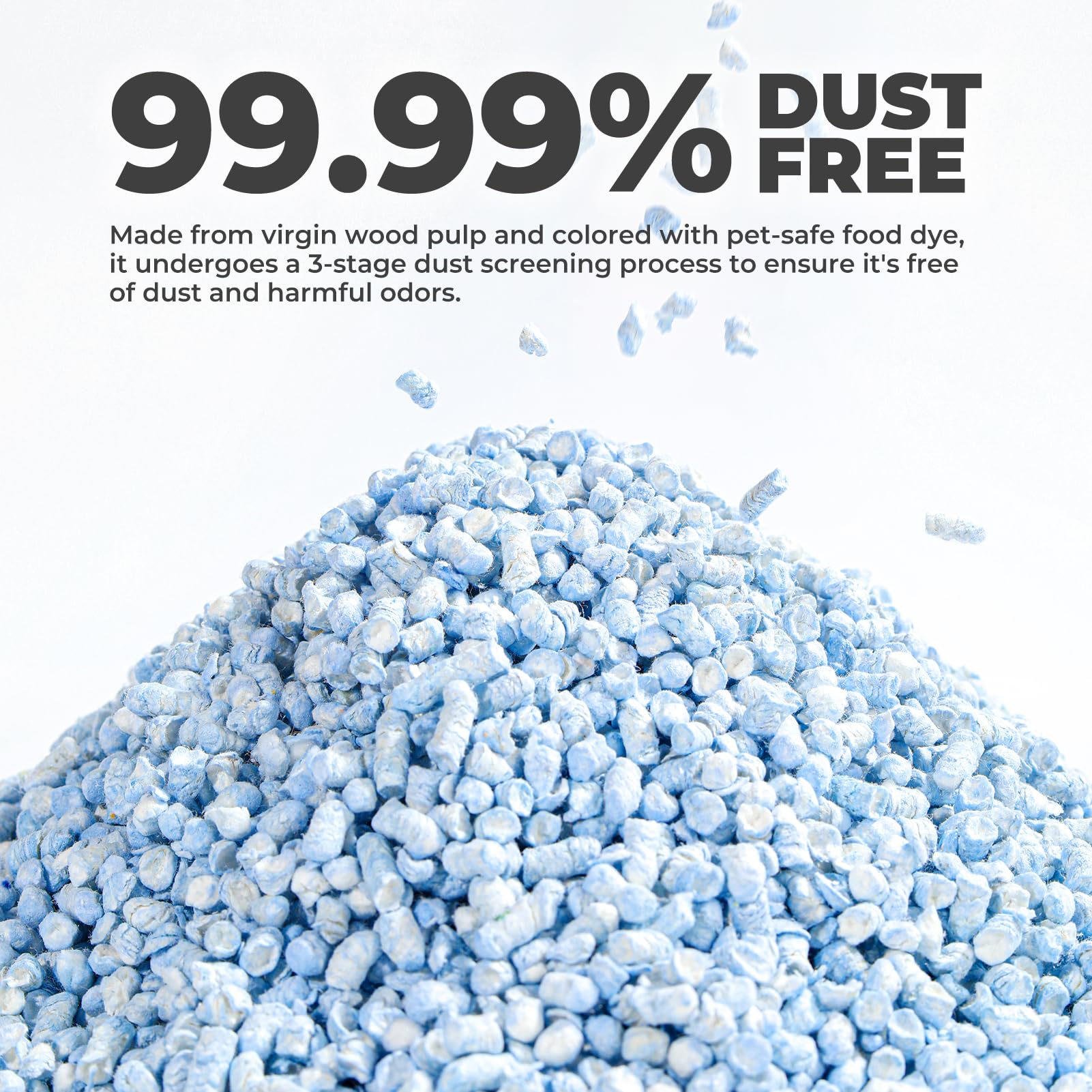 Mini&Moe Natural Paper Pellet Bedding for Guinea Pigs, Rabbits & Hamsters - Odor Control, Super Absorbent, Dust-Free Small Animal Bedding (3.96lb) - Perfect for Cages, Hutches & Indoor Pet Homes