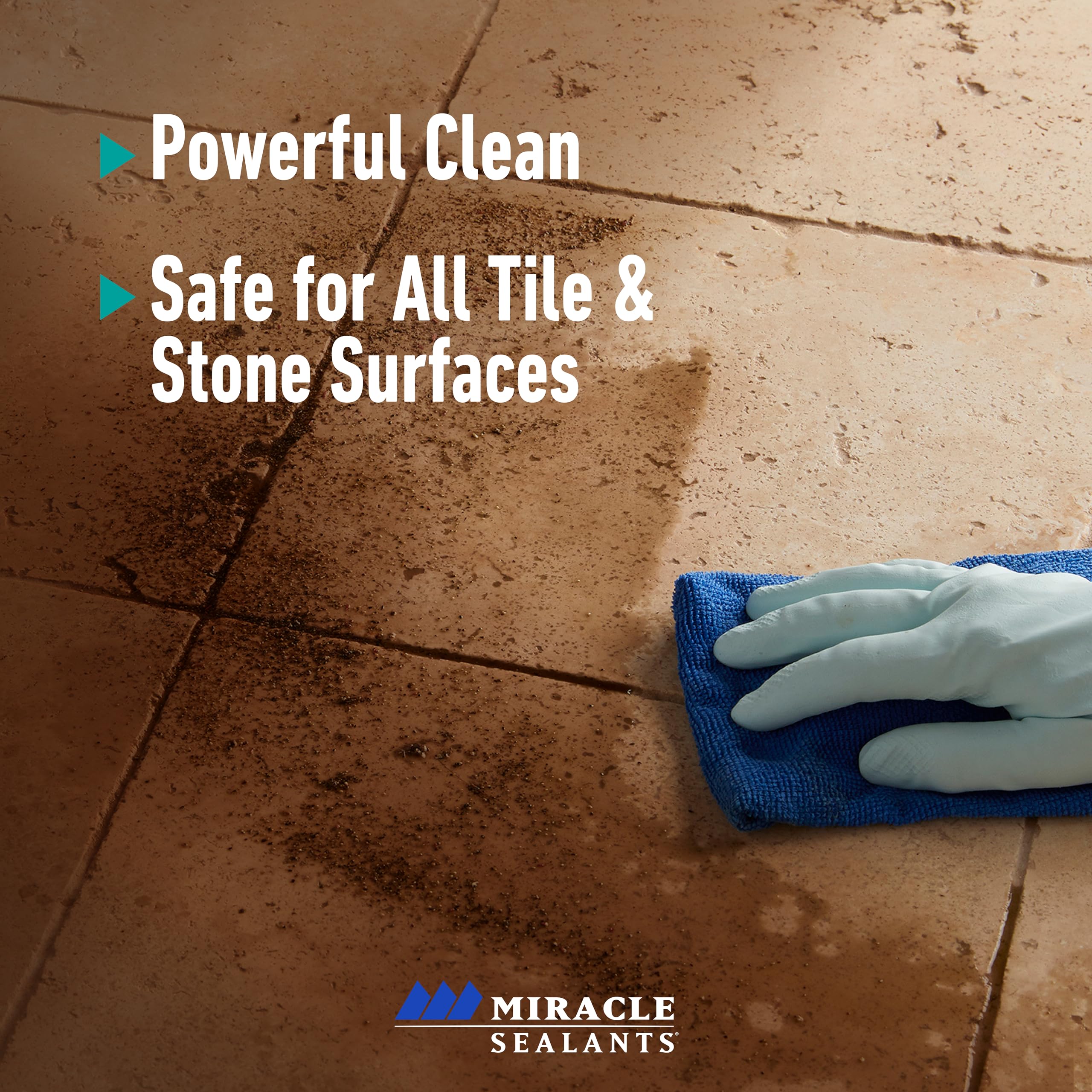 Miracle Sealants TSC4GAL Tile & Stone Cleaner Concentrate - 1 Gallon Heavy-Duty Cleaner for Ceramic, Porcelain & Natural Stone - Perfect for Bathroom, Kitchen & Floor Cleaning