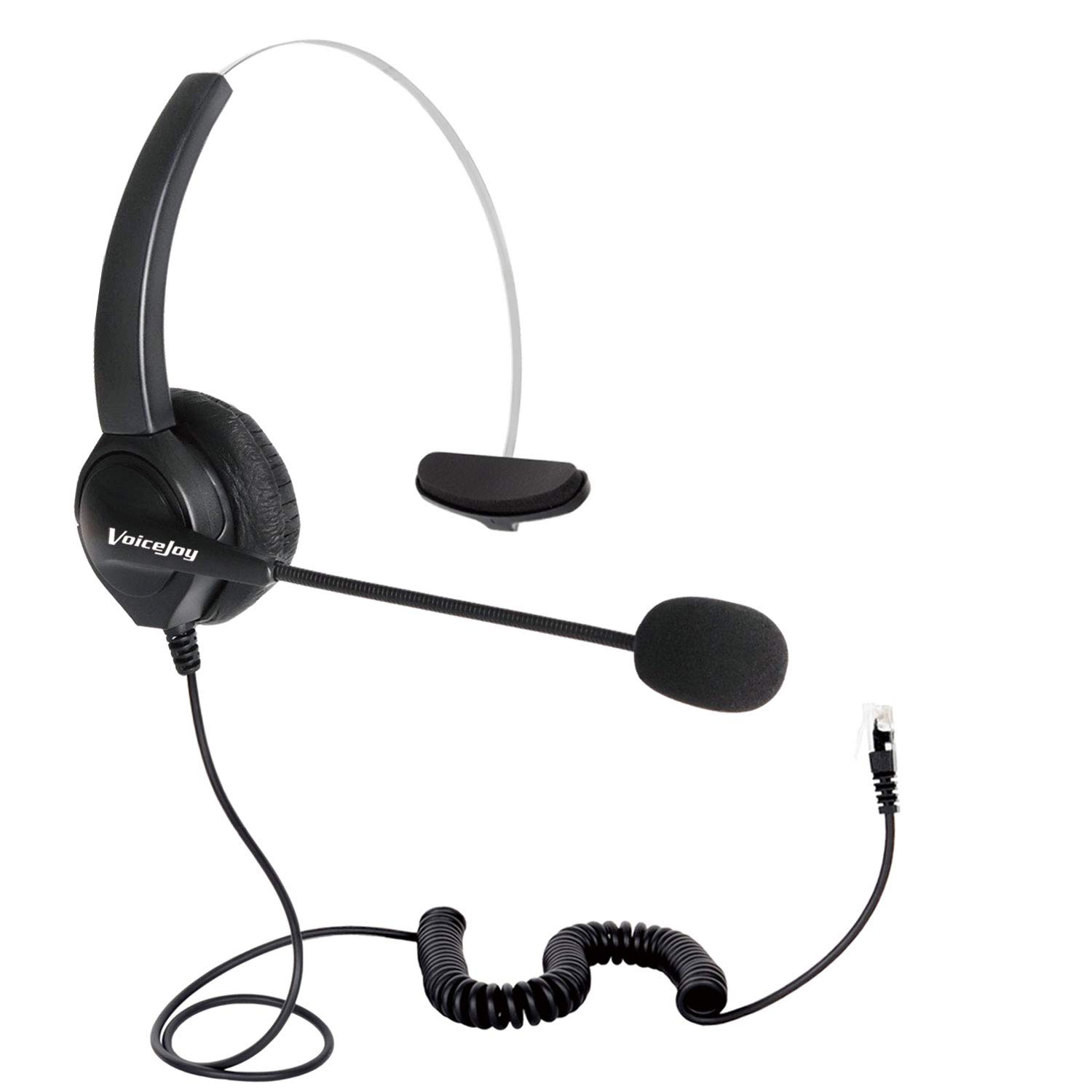 Noise Cancelling Monaural Headset with Mic for Cisco IP Phones - 4-Pin RJ9 Corded Office Headphones for Call Centers & Business Communications (Compatible with Cisco IP Desk Phones) - Perfect for Customer Service, Remote Work & Professional Office Use