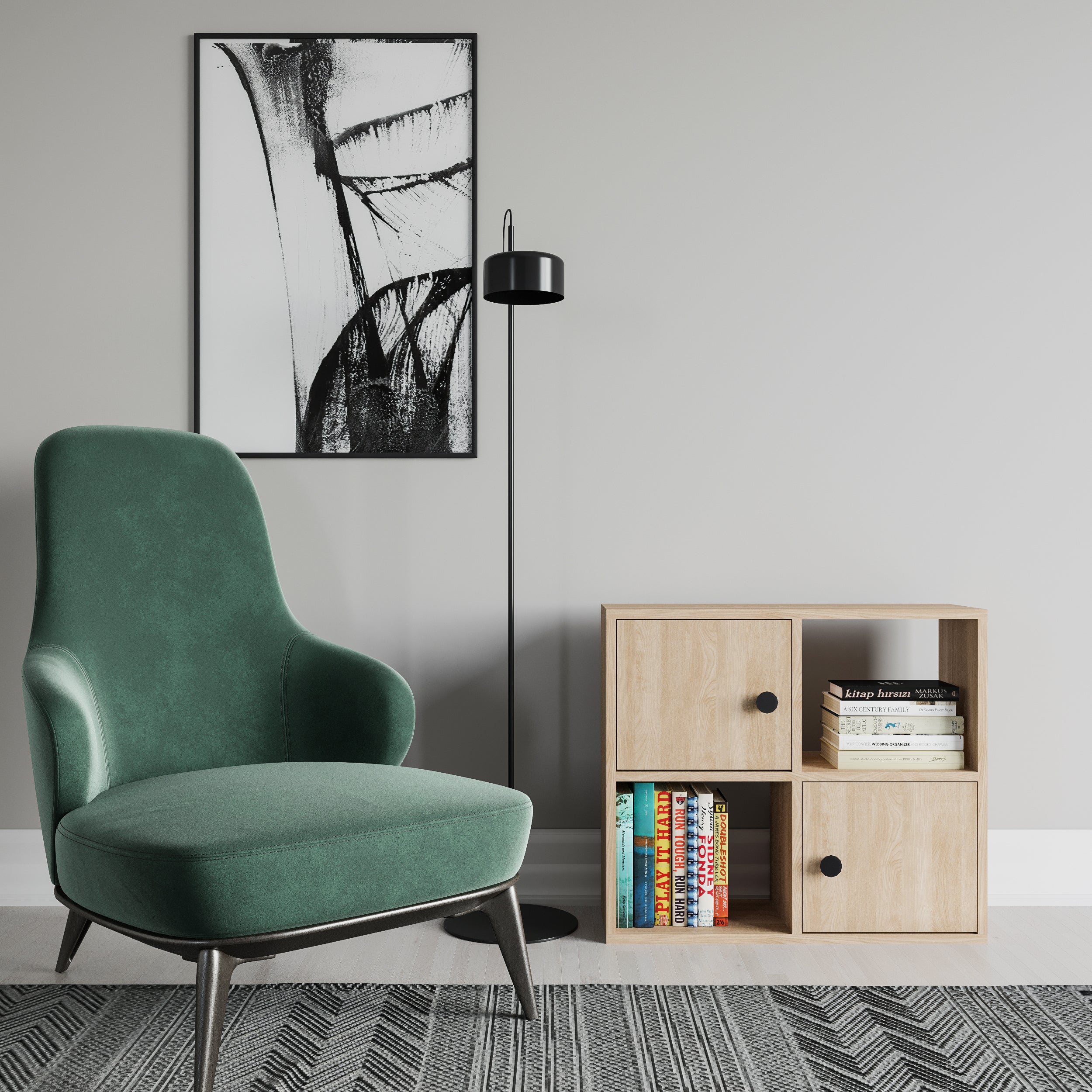 Tuttle Bookcase - Modern Wooden Bookshelf for Home & Office - Stylish Storage Solution for Books, Decor & Essentials