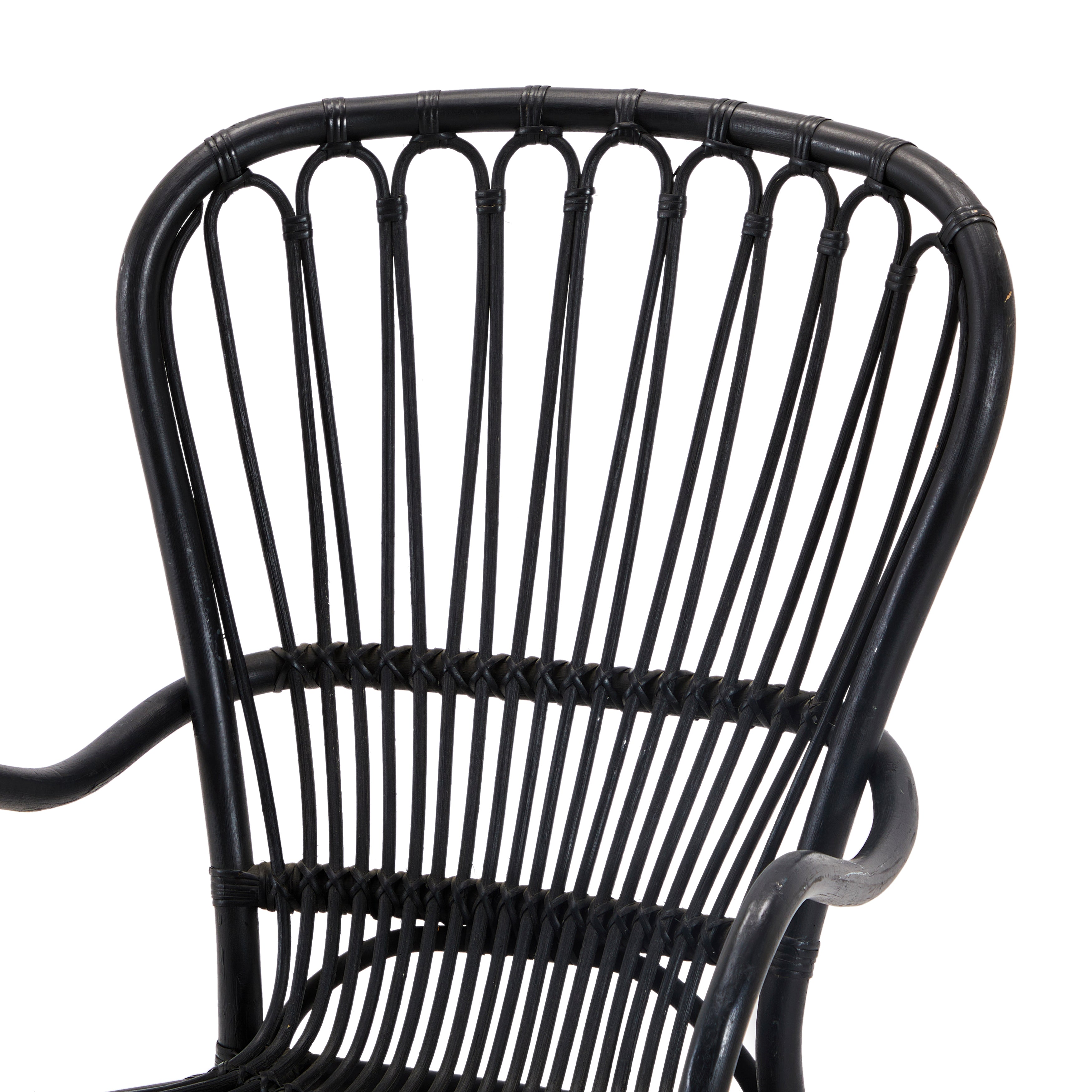 Premium Black Ratan Outdoor Patio Chair - Waterproof Wicker Lounge Furniture for Garden, Poolside, Deck, and Backyard Relaxation