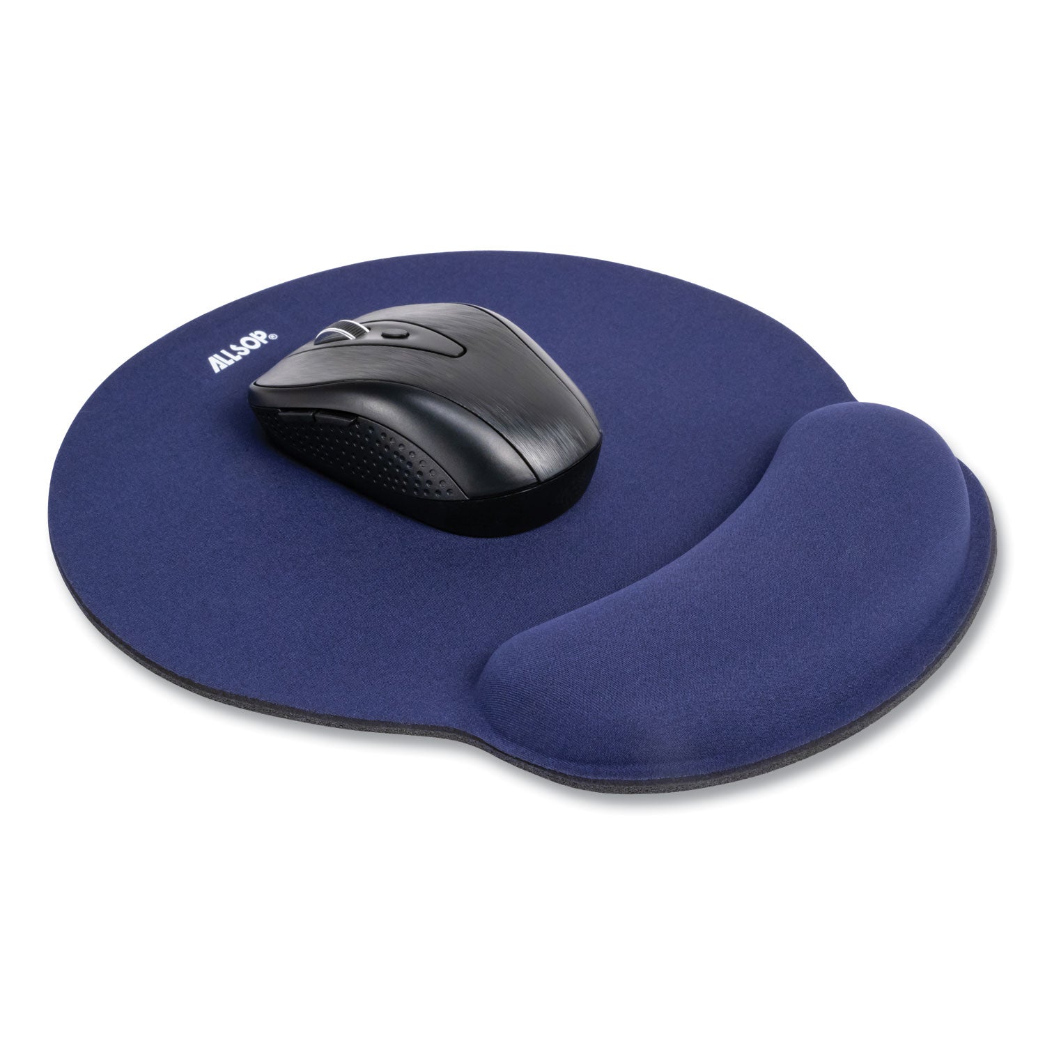 Allsop® Memory Foam Mouse Pad with Wrist Rest - Ergonomic 9x10 Inch Blue Mousepad for Comfortable Computer Work & Gaming - Perfect for Office, Home & Gaming Setup