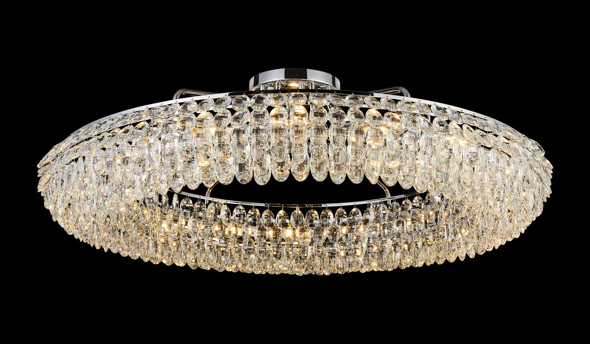 Consten Semi Flush Ring Ceiling Light Fixture with E14 Socket - Perfect for Bedroom, Hallway & Small Space Lighting