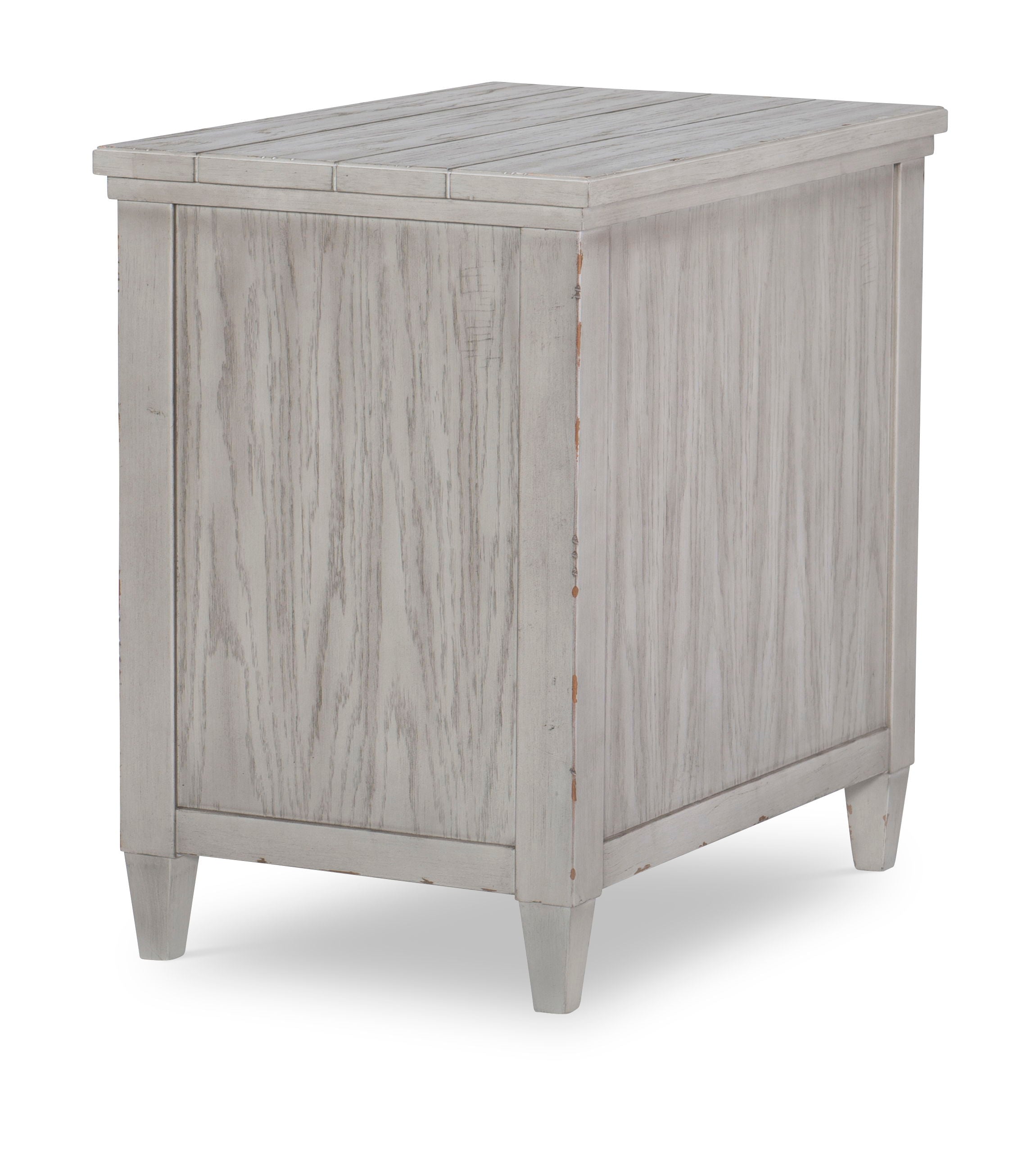 Belhaven Chairside Table Pearl Silver - Elegant End Table for Living Room, Bedroom, or Office - Perfect for Holding Lamps, Books, and Decor