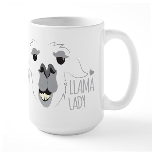White - Crazy Llama Lady Mugs