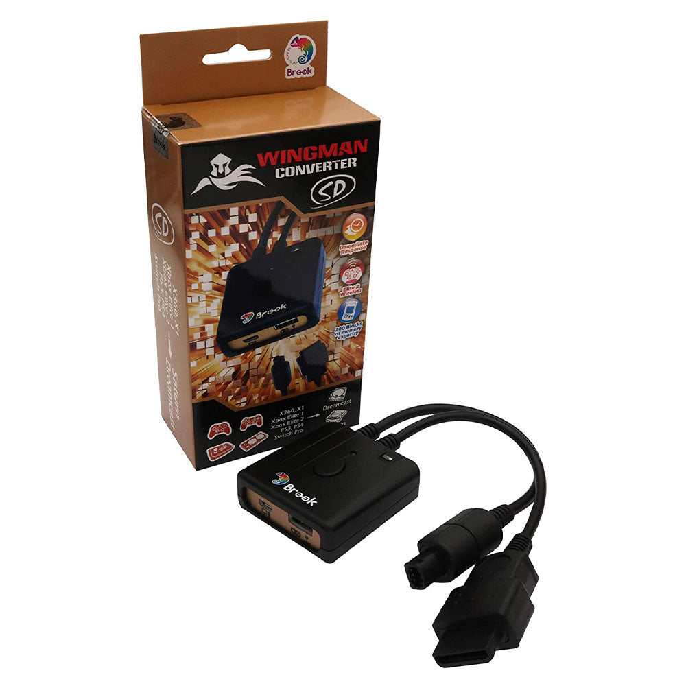 Brook Wingman SD Video Game Controller Adapter - Compatible with Xbox One, Xbox 360, Xbox Elite, PS4, PS3 & Nintendo Switch - Play Any Controller on Any Console for Ultimate Gaming Flexibility