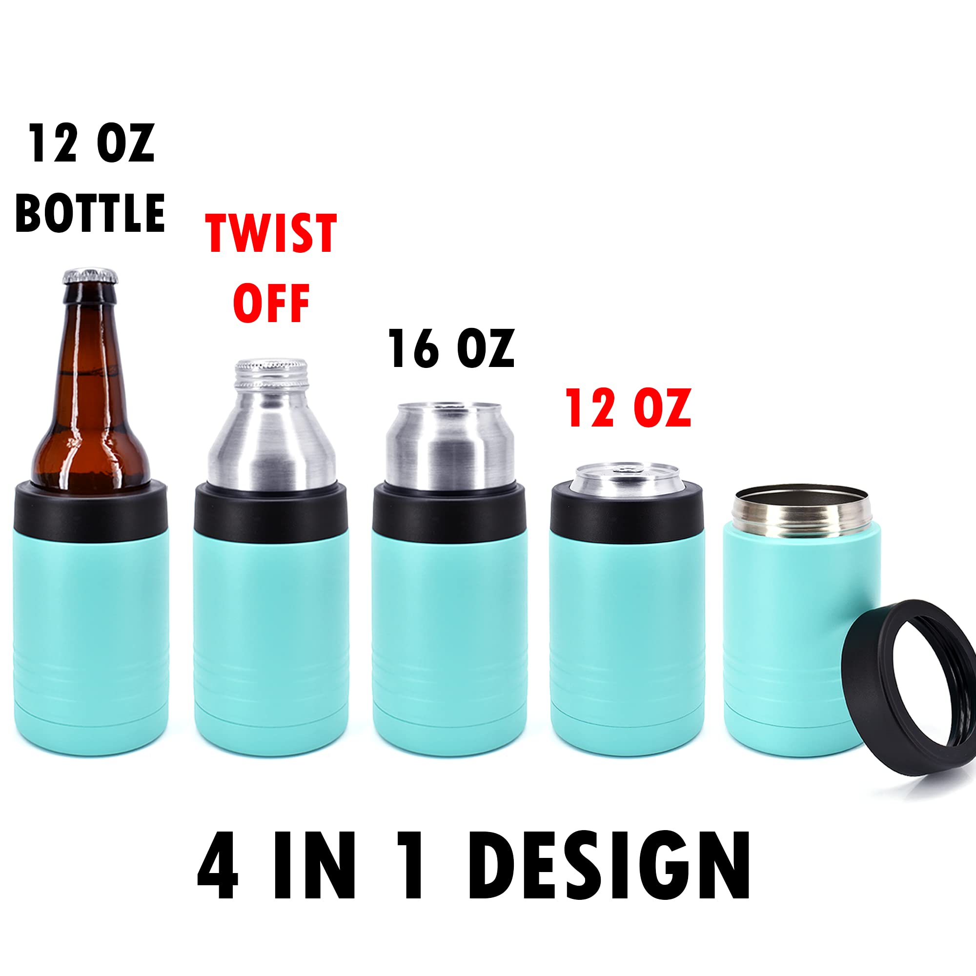 Clear Water Home Goods - 24 Pack 12 oz Stainless Steel Double Wall Vacuum Insulated Bottles - Keeps Drinks Cold for 24 Hours - Powder Coated Teal - Perfect for Camping, Picnics & Outdoor Activities