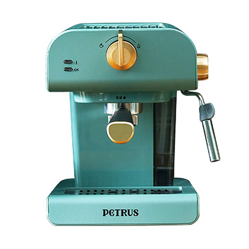 **Retro Green Semi-Automatic Espresso Coffee Machine for Home & Commercial Use – High Pressure Extraction, Steam Milk Frother, Compact Size (21.7x28.9x29.1cm) – Perfect for Espresso, Cappuccino & Latte Making**