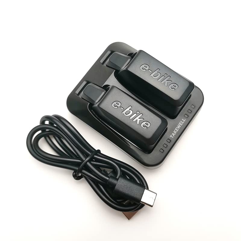 2 Packs SRAM AXS/eTap Rechargeable Batteries with Dual-Port USB-C Fast Charger - 300mAh 7.4V 2.2Wh Lithium-ion Battery for Road & Mountain Bikes - Perfect for Long Rides & Racing Events