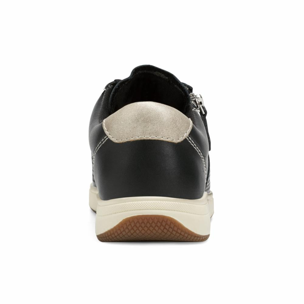 Earth Women's Netta Black Wedge Sandals - Comfortable Slip-On Summer Shoes for Walking, Beach & Casual Outings