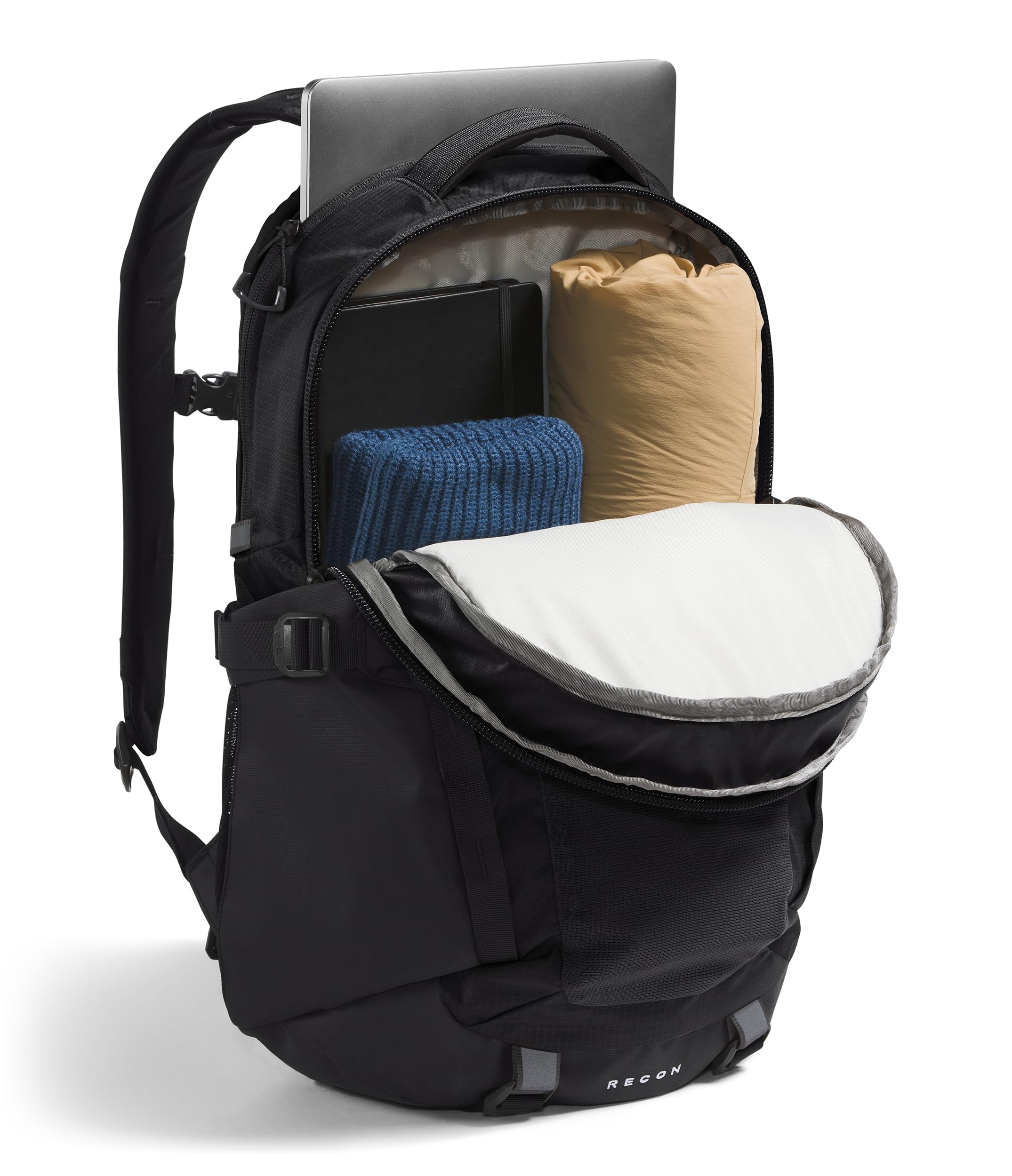 THE NORTH FACE Recon Everyday Laptop Backpack - PFAS Free, Water-Resistant, TNF Black/TNF Black-NPF, One Size - Perfect for Work, School & Travel