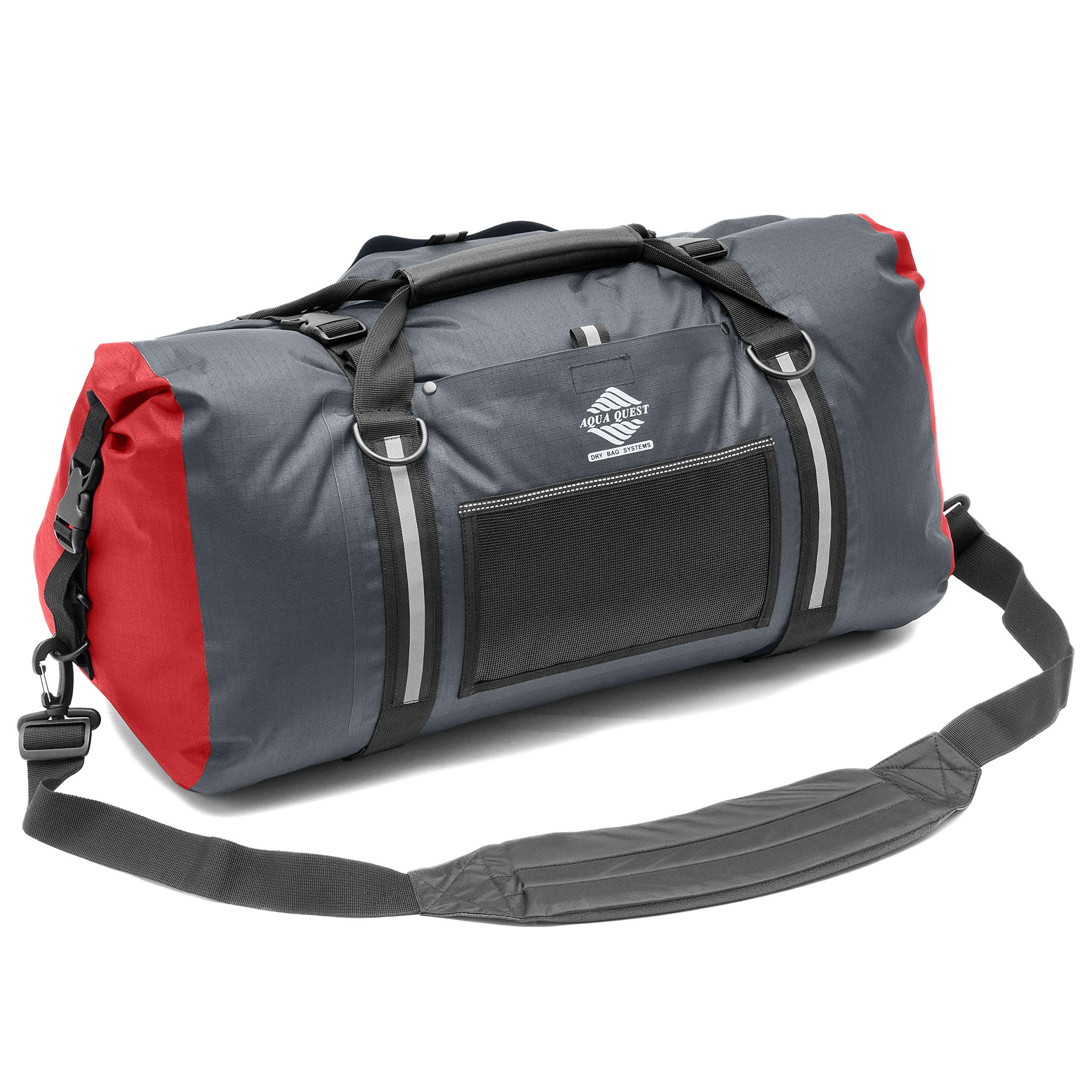 AquaQuest White Water Duffel - 100% Waterproof Heavy Duty Dry Bag for Travel, Sports, Motorcycle, Boat & Fishing - 50L/75L/100L Sizes - Durable & Comfortable Gear for Outdoor Adventures, Camping & Water Activities