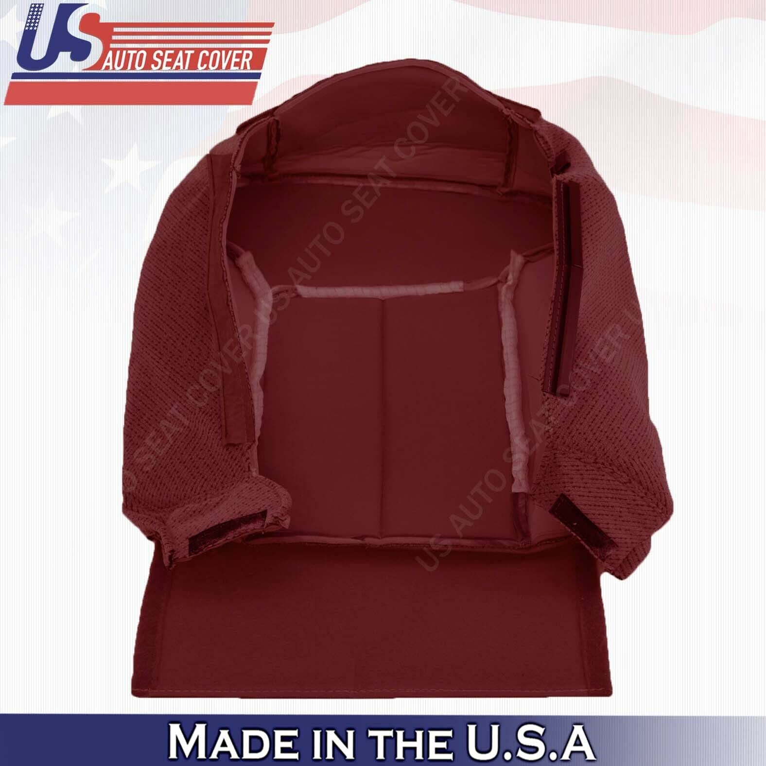 1995-1999 Chevy/GMC Truck Bottom Seat Covers - Driver & Passenger Side, Ruby Red Cloth | Durable & Comfortable for Daily Driving & Road Trips