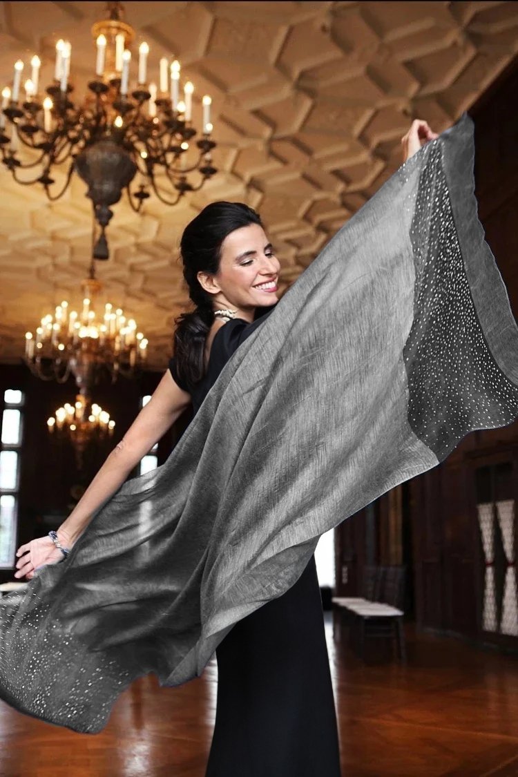 Premium Charcoal Star Gazer Scarf - Soft & Warm Winter Accessory for Women & Men - Perfect for Stargazing, Outdoor Adventures & Cold Weather Fashion