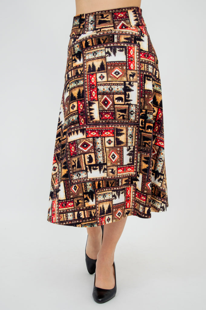 Gillian Skirt - Arizona Style Bamboo Midi Skirt for Women | Comfortable & Breathable Summer Skirt for Beach, Vacation & Casual Wear