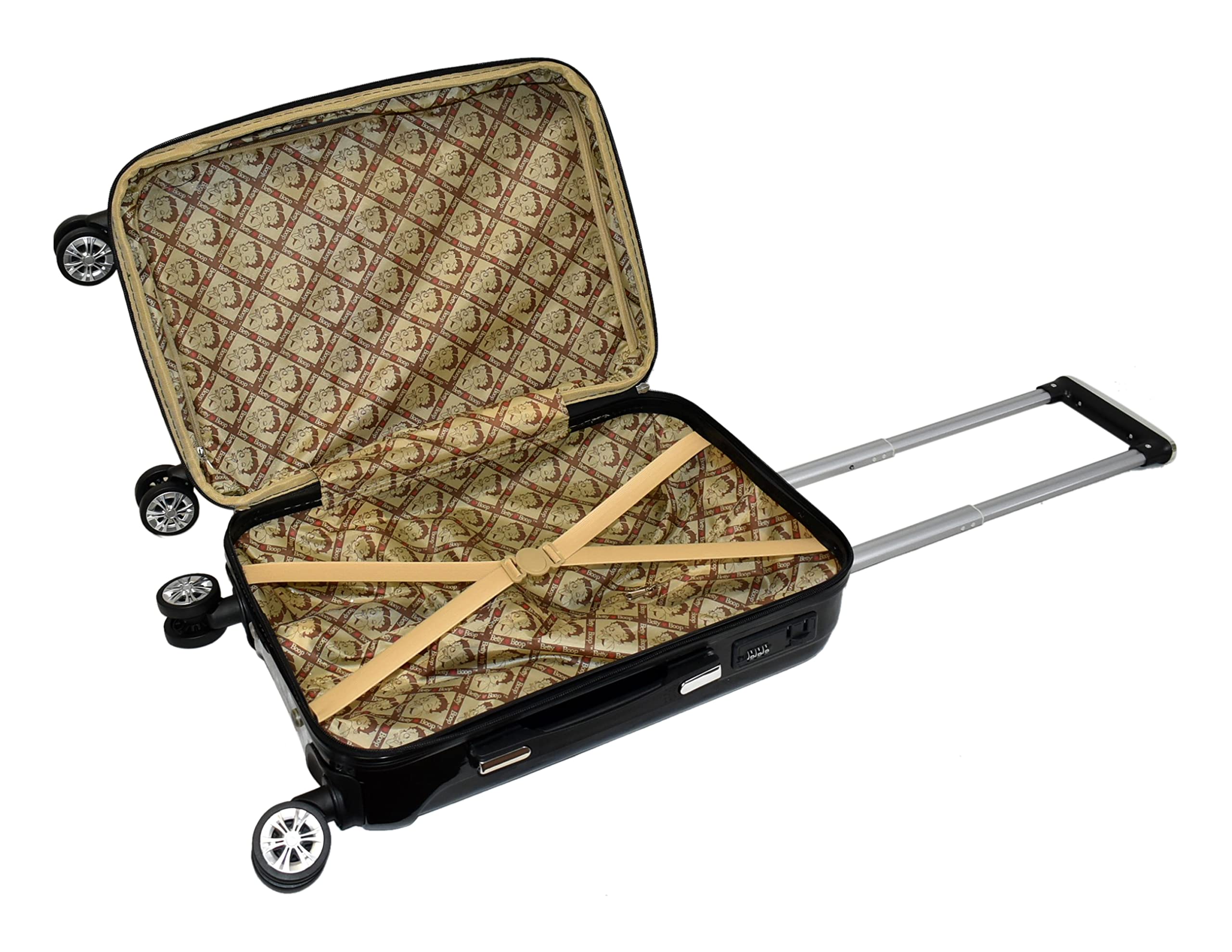 Betty Boop Themed Hard Shell Luggage Set - 3-Piece Carry-On, Medium & Large Suitcases with Spinner Wheels, Expandable Design & TSA Lock - Stylish Travel Essentials for Betty Boop Fans (Perfect for Air Travel, Road Trips & Vacation Getaways)