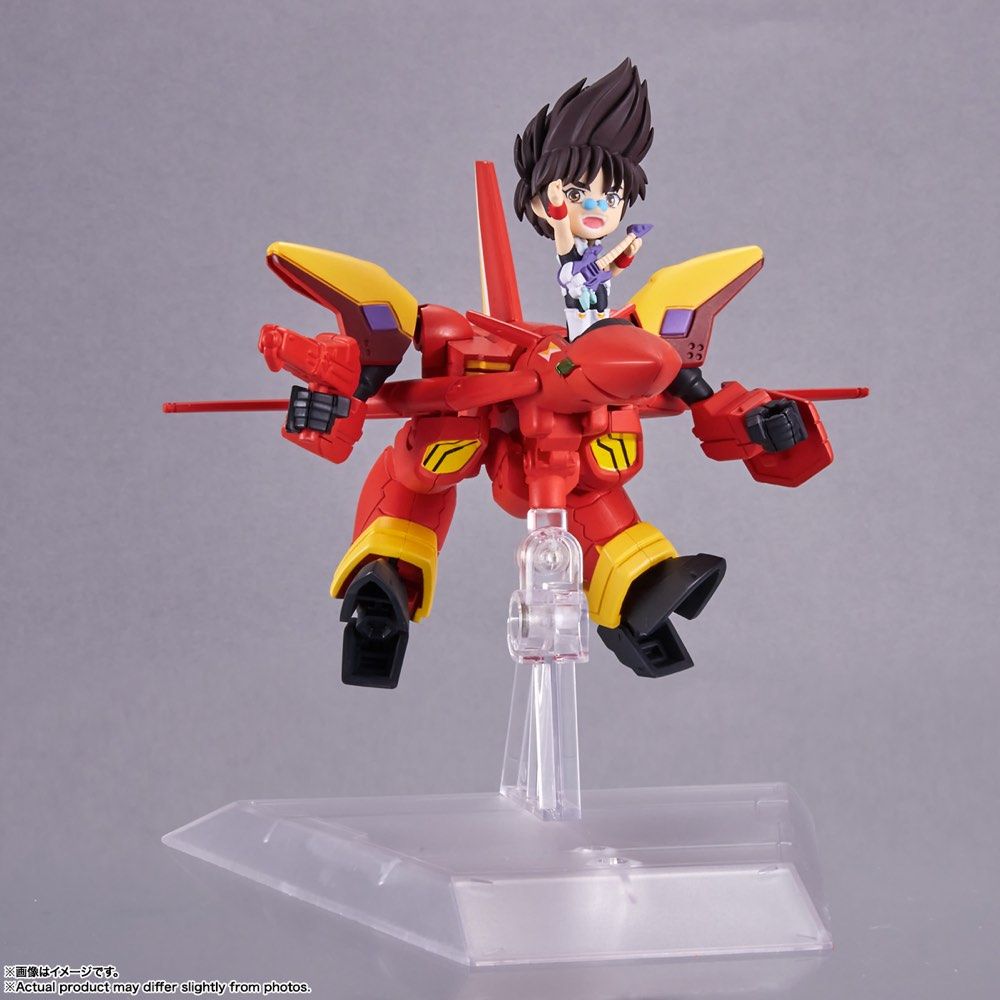 Bandai Tiny Session Macross 7 VF-19 Custom Fire Valkyrie & Basara Nekki Action Figure Set - Anime Collectible Model for Display & Play - Perfect for Macross Fans & Toy Collectors